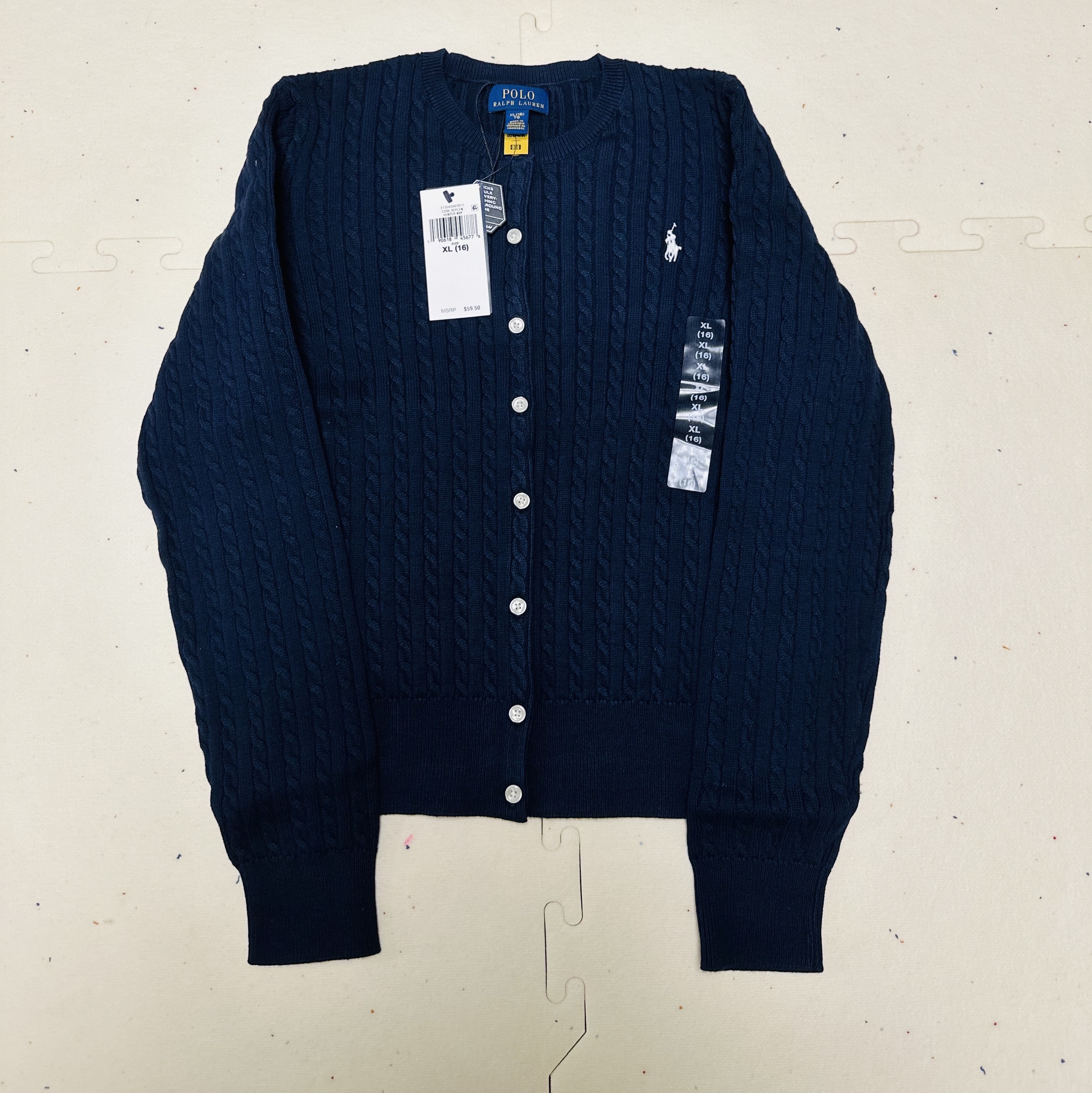 [30% 적립] Polo Ralph Lauren Children Mini Cable Cotton Cardigan Hunter Navy 착용 스타일 - 2