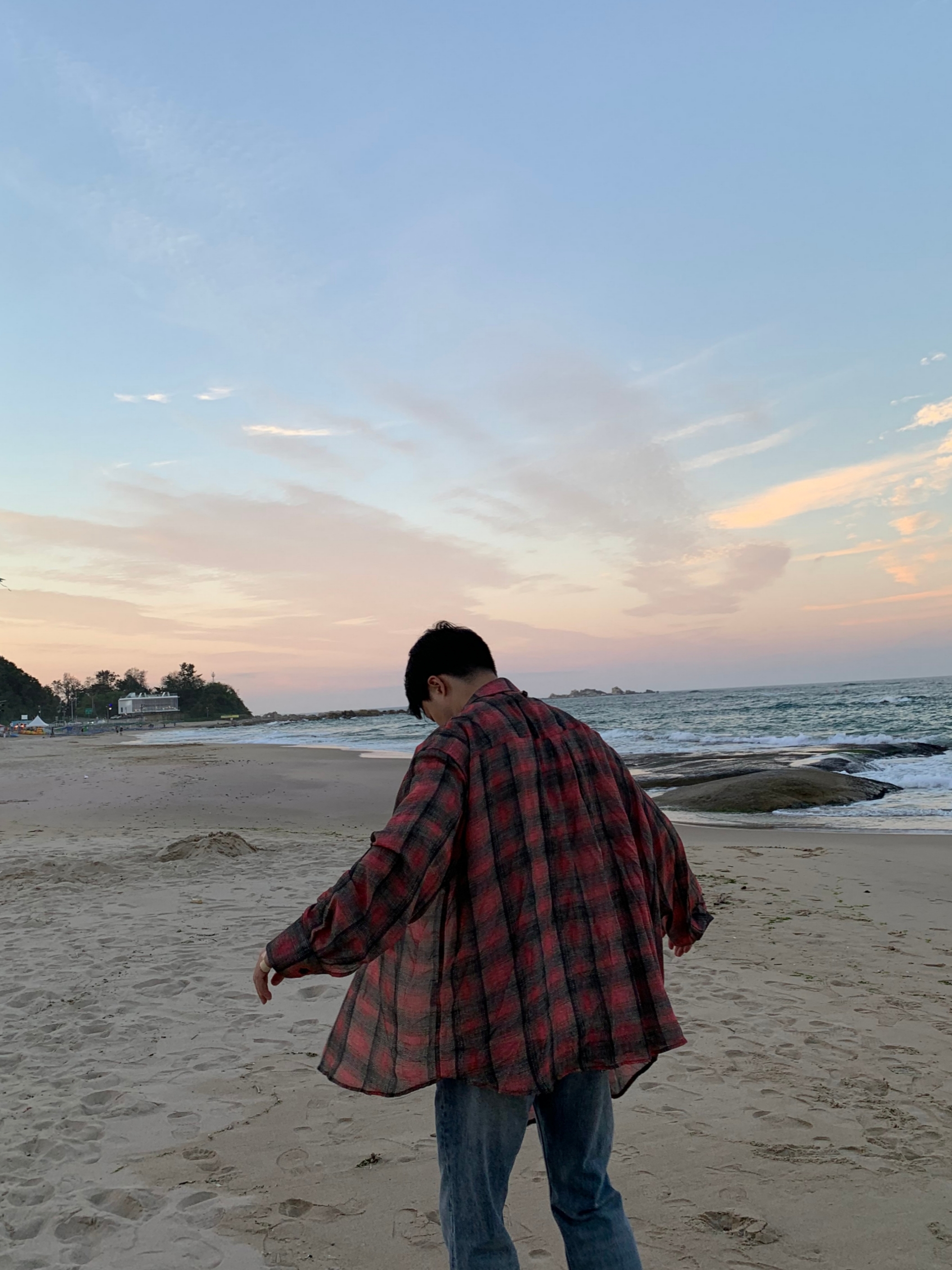 Our Legacy Borrowed Shirt Big Lumbercheck Print 착용 스타일 - 2