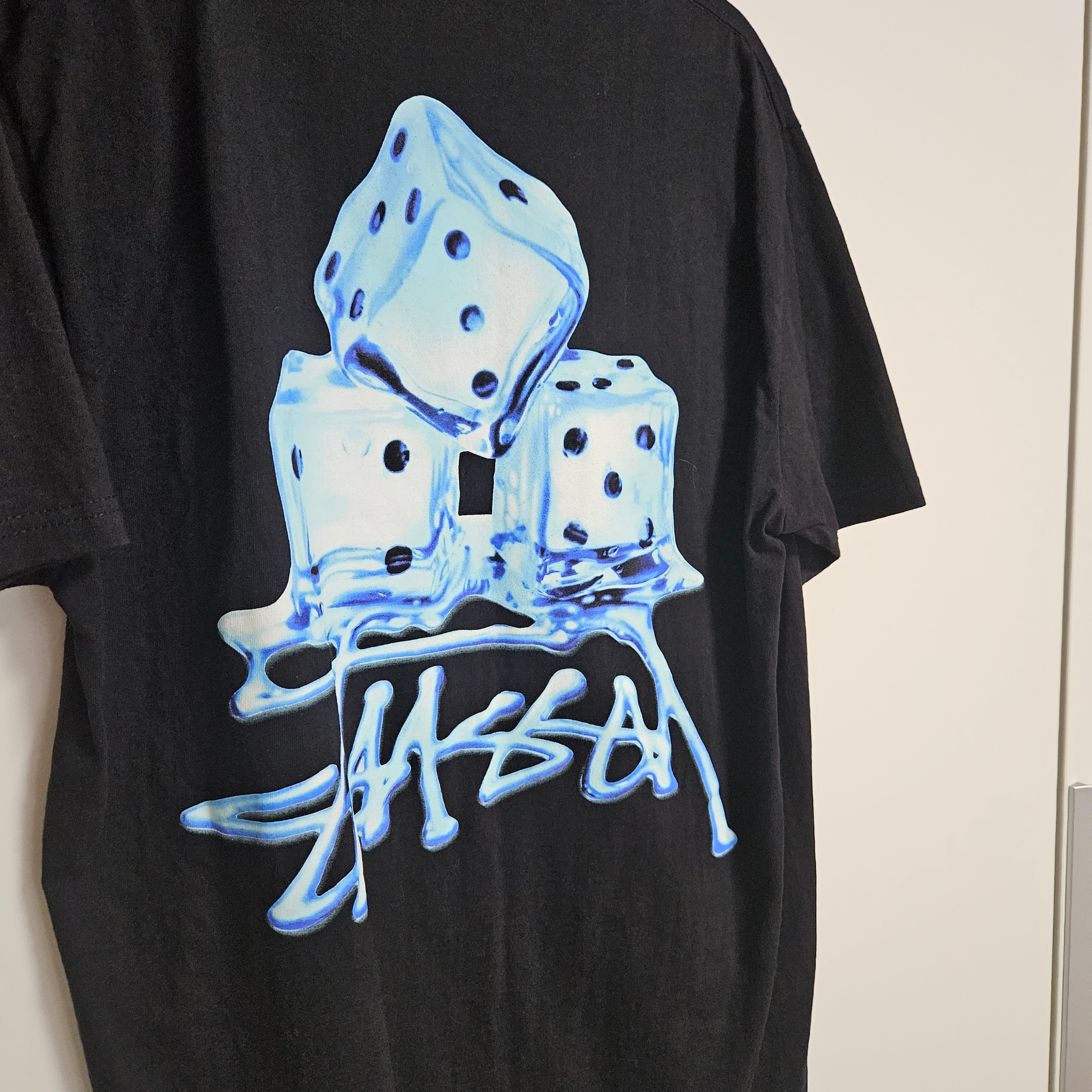Stussy Melted T-Shirt Black 착용 스타일