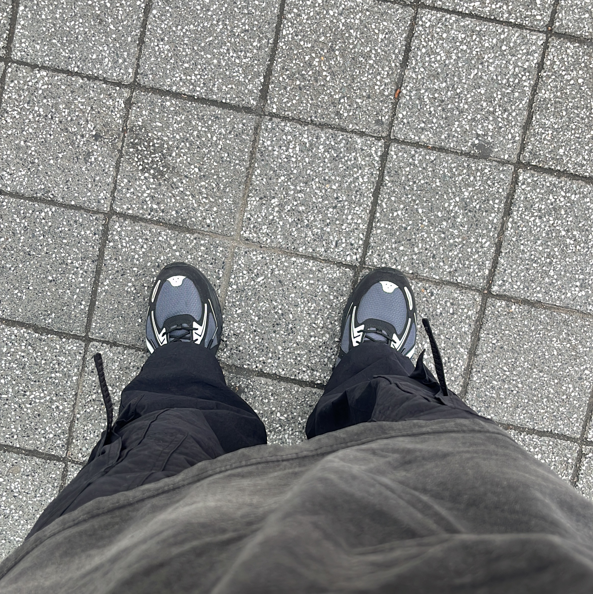 Juun.J Wide Cargo Detail Pants Black - 23SS, Asics Gel-Venture 6 Carrier Grey 착용 스타일