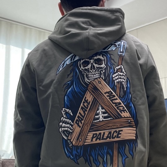Palace Reaper Hood The Deep Green - 23FW 착용 스타일