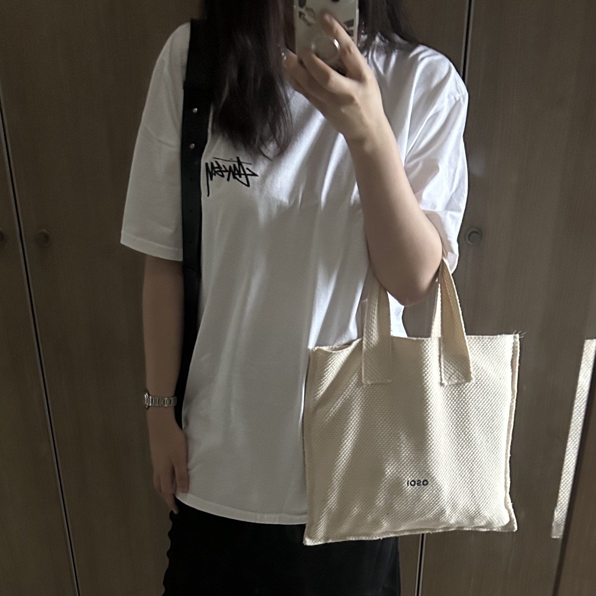 Stussy Kittens T-Shirt White 착용 스타일