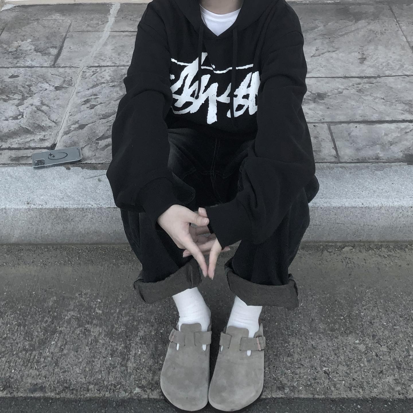 Birkenstock Boston Soft Footbed Taupe - Regular, Stussy Big Stock Hoodie Black 착용 스타일 - 1