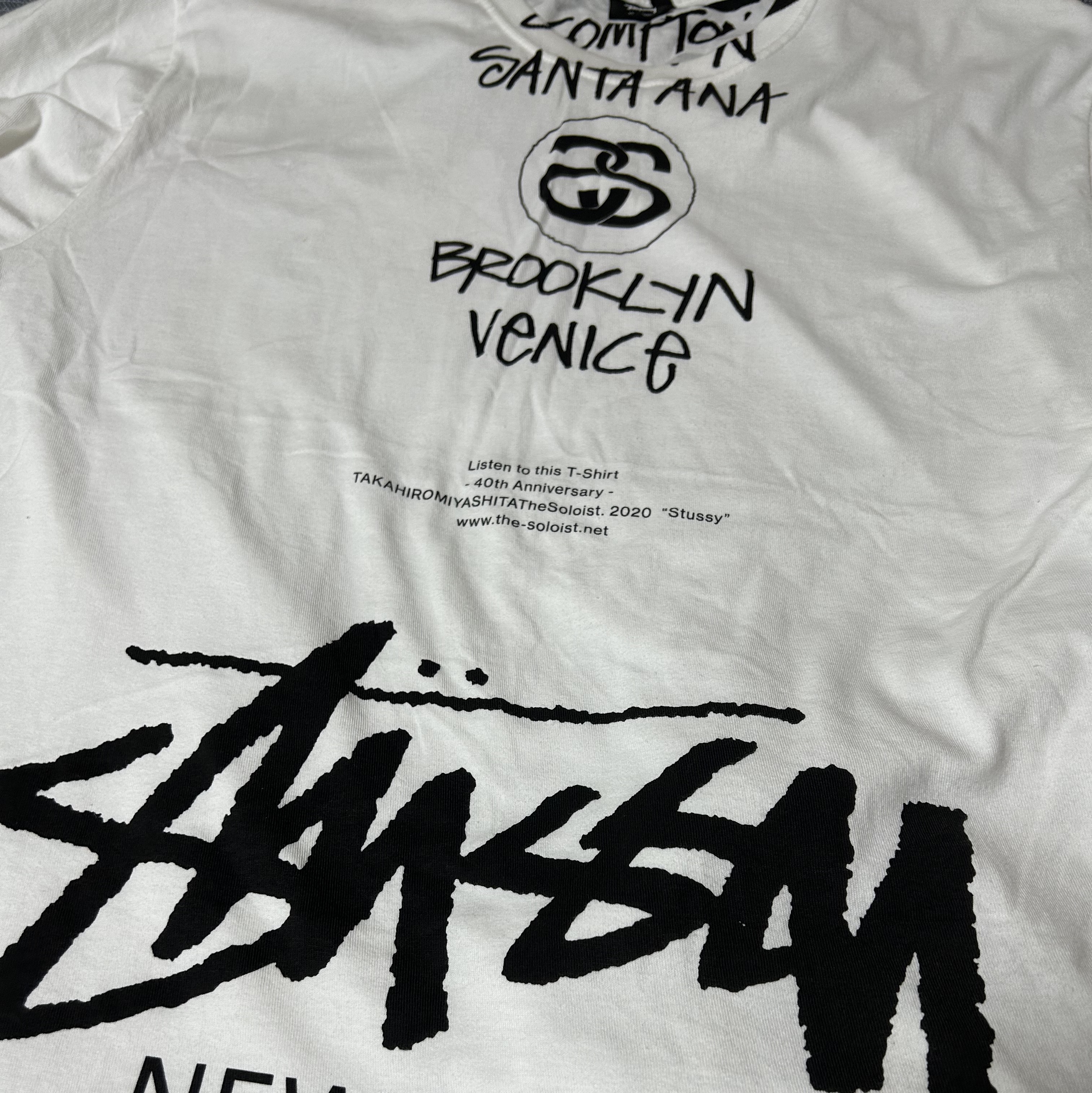 Stussy x Takahiromiyashita The Soloist 40 WT T-Shirt 착용 스타일 - 1