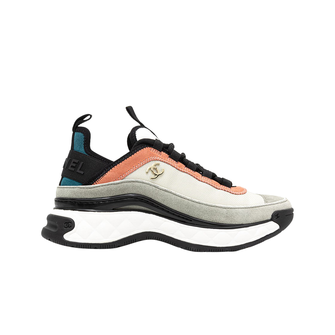 G39070-Y56144-K5022 (W) Chanel Mixed Fibers Sneakers Fabric Suede Calfskin & White Light Grey Pink
