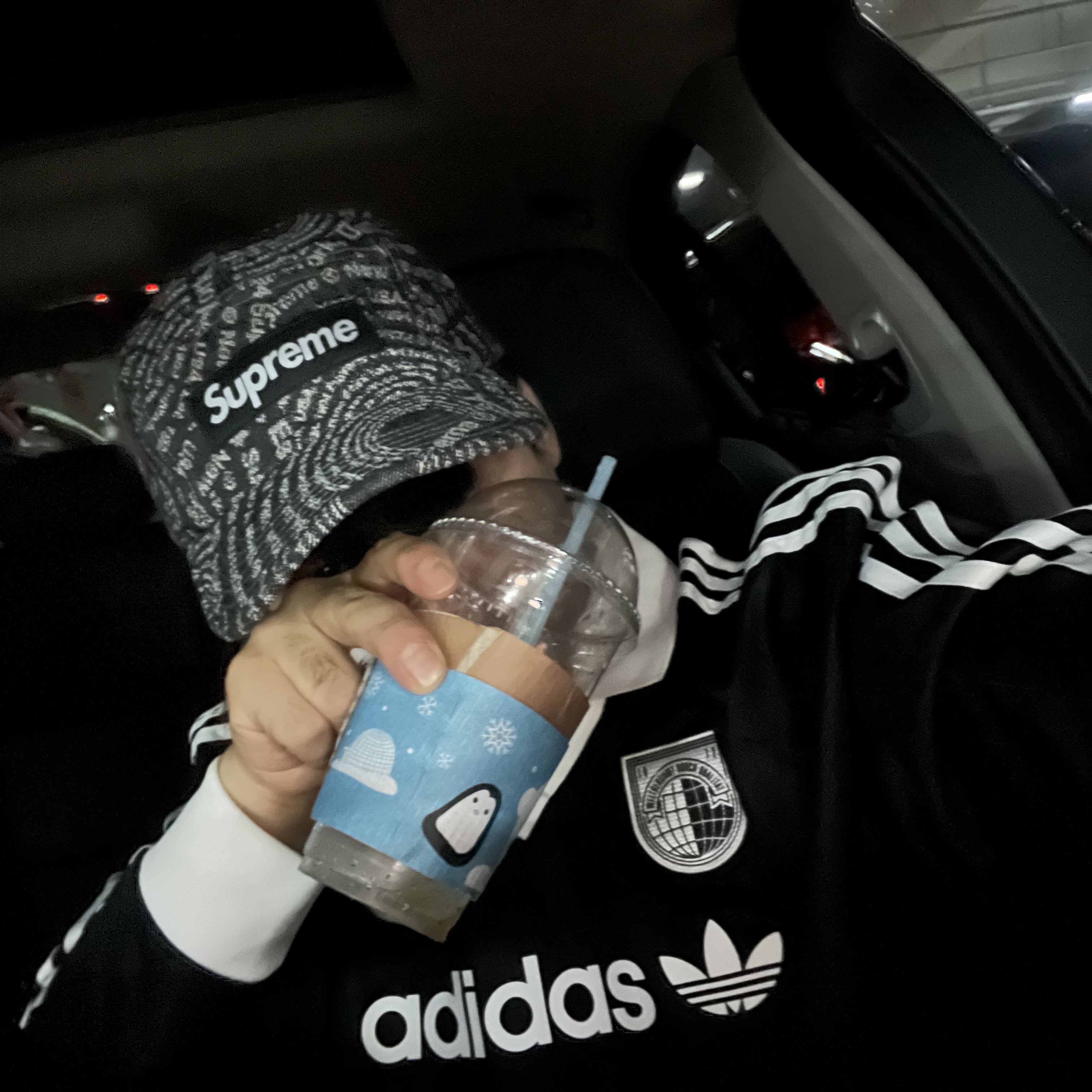 Supreme Circles Jacquard Denim Camp Cap Black - 21FW, (W) Adidas Football Long Sleeve T-Shirt Black - KR Sizing 착용 스타일