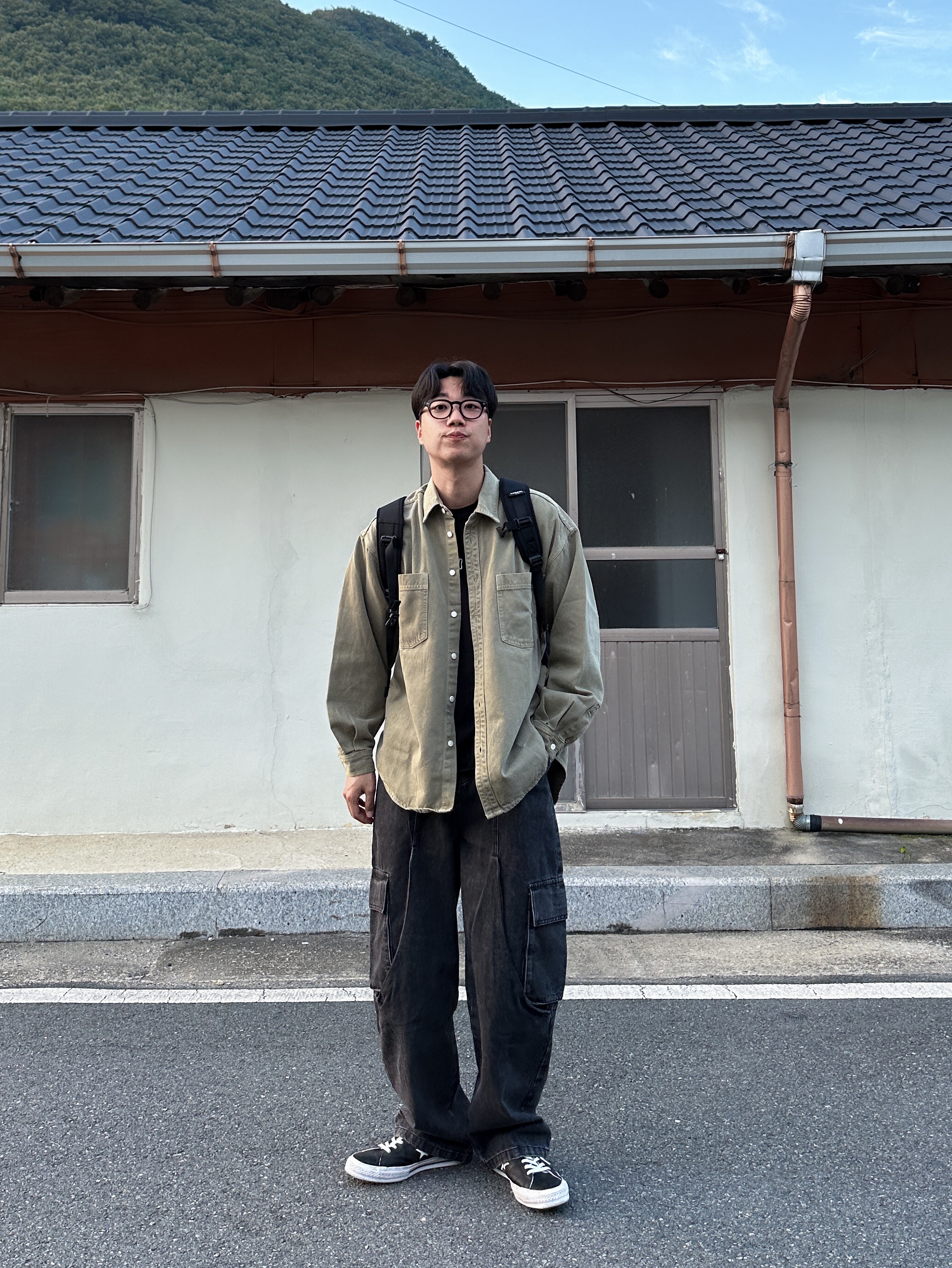 Converse One Star Ox Black 착용 스타일
