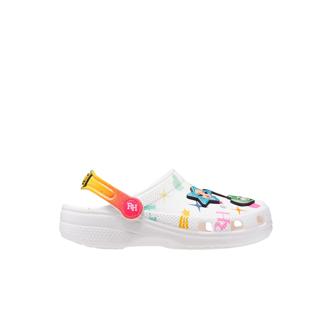 (키즈) 크록스 클래식 레인보우 하이 클로그 멀티((Kids) Crocs Classic Rainbow High Clog Multi) - 1