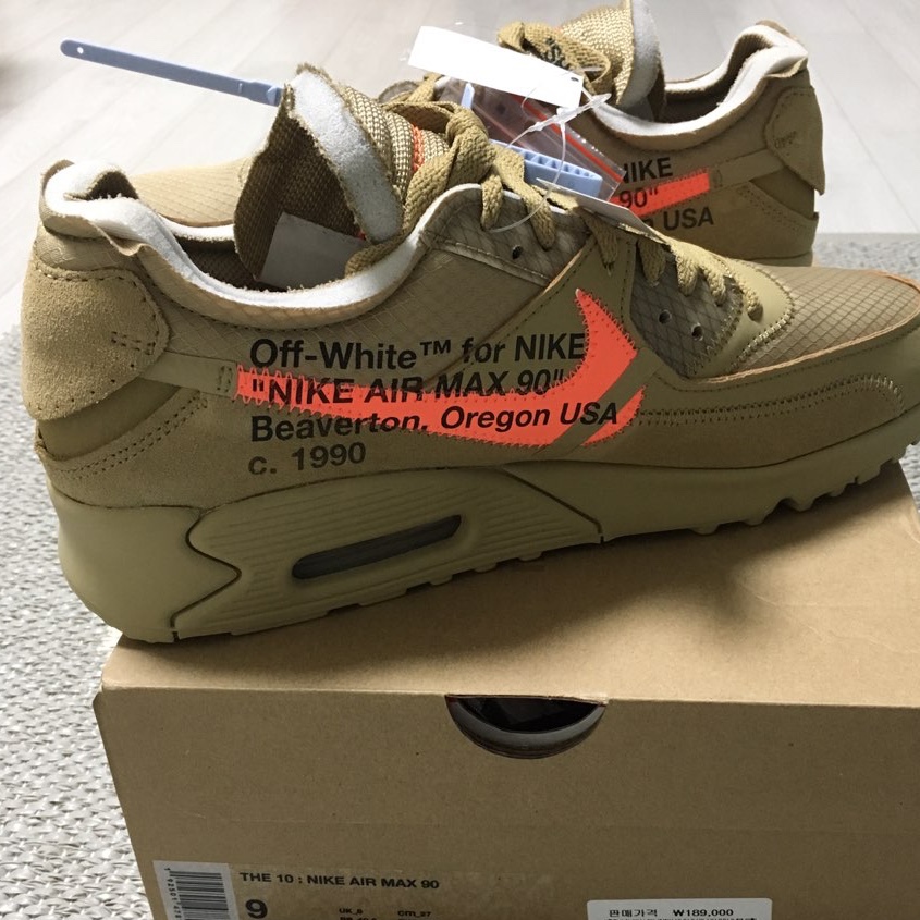 Nike x Off-White Air Max 90 V2 Desert Ore 착용 스타일