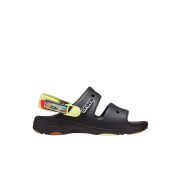 (Kids) Crocs Classic All Terrain Ikat Sandle Black Multi