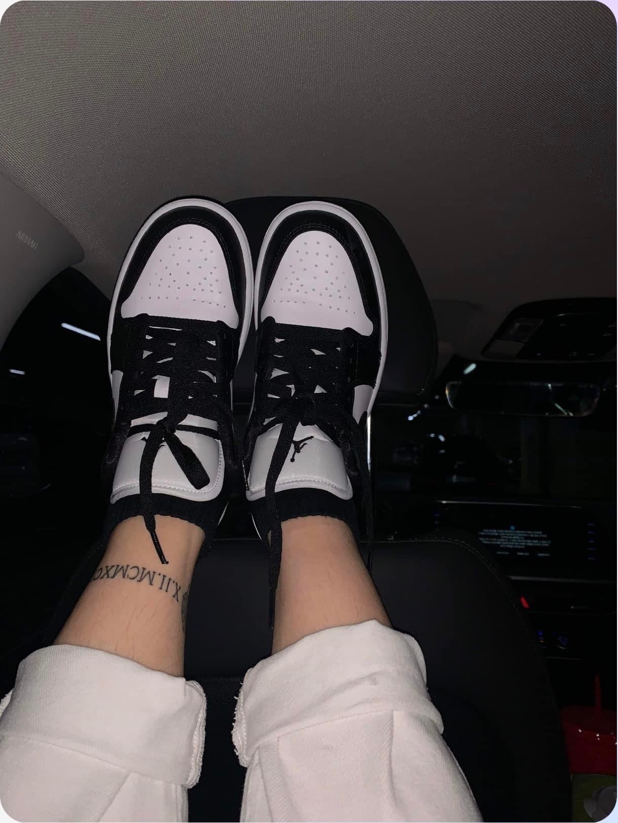 (W) Jordan 1 Low Black and White 착용 스타일