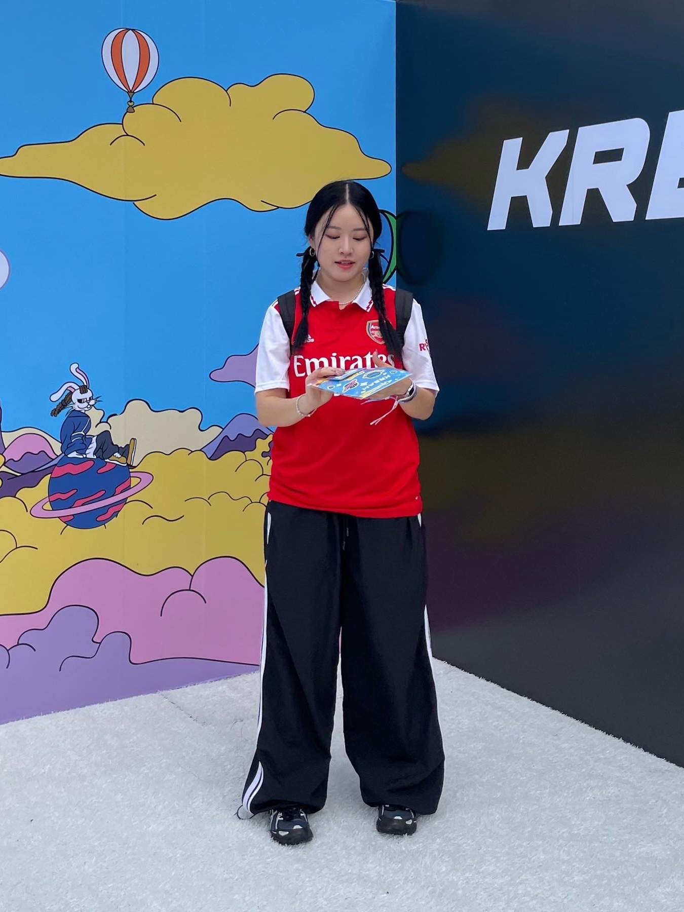 Adidas Arsenal 2022/23 Home Jersey Scarlet White - KR Sizing (Non Marking Ver.), Asics Gel-Venture 6 Carrier Grey 착용 스타일 - 3