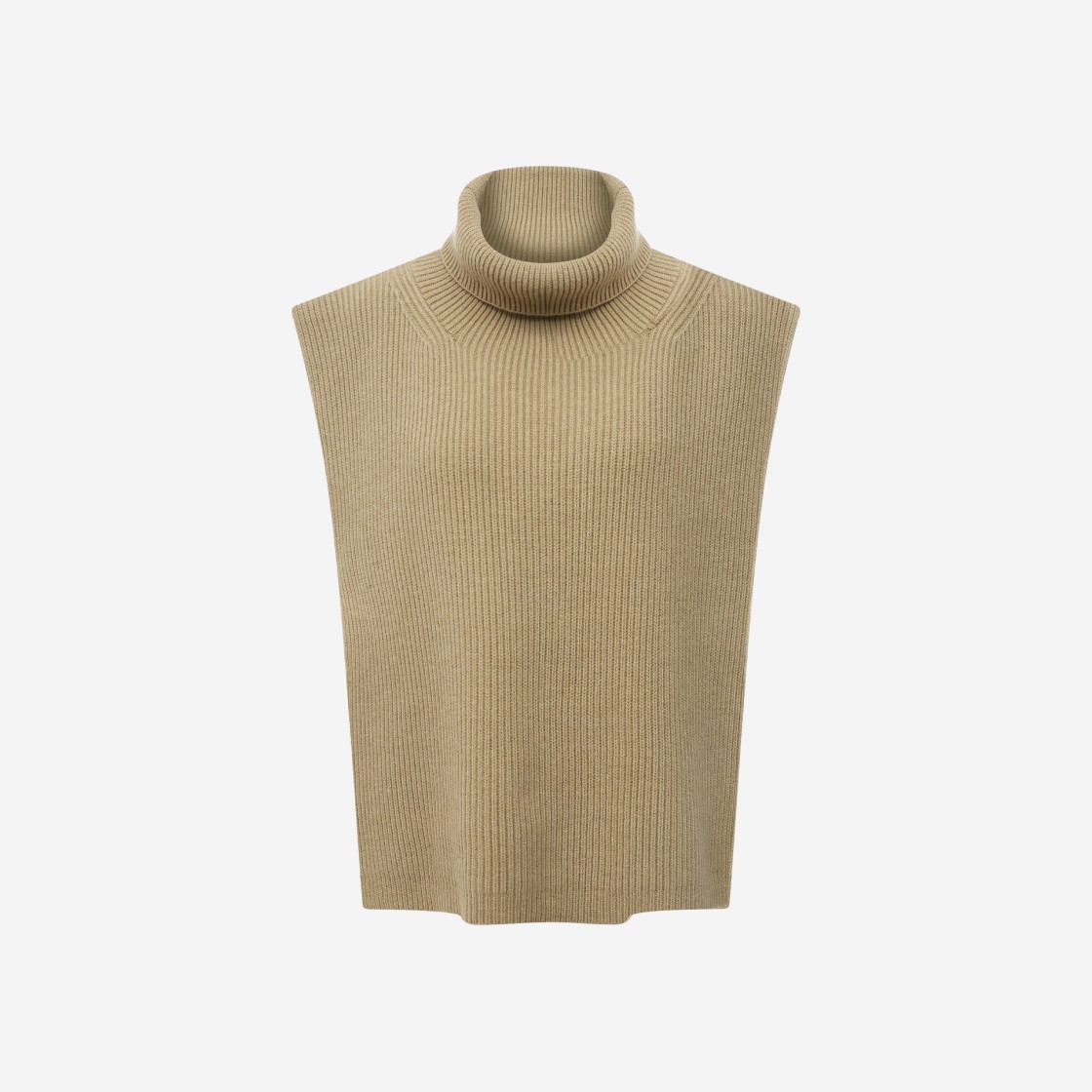 (W) Toteme Wool Blend Lambswool Rib Bib Peanut Butter Melange 상세 이미지 1