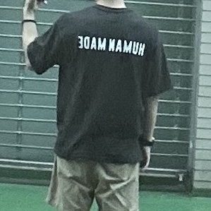 Human Made Heart Badge T-Shirt Black 착용 스타일 - 2