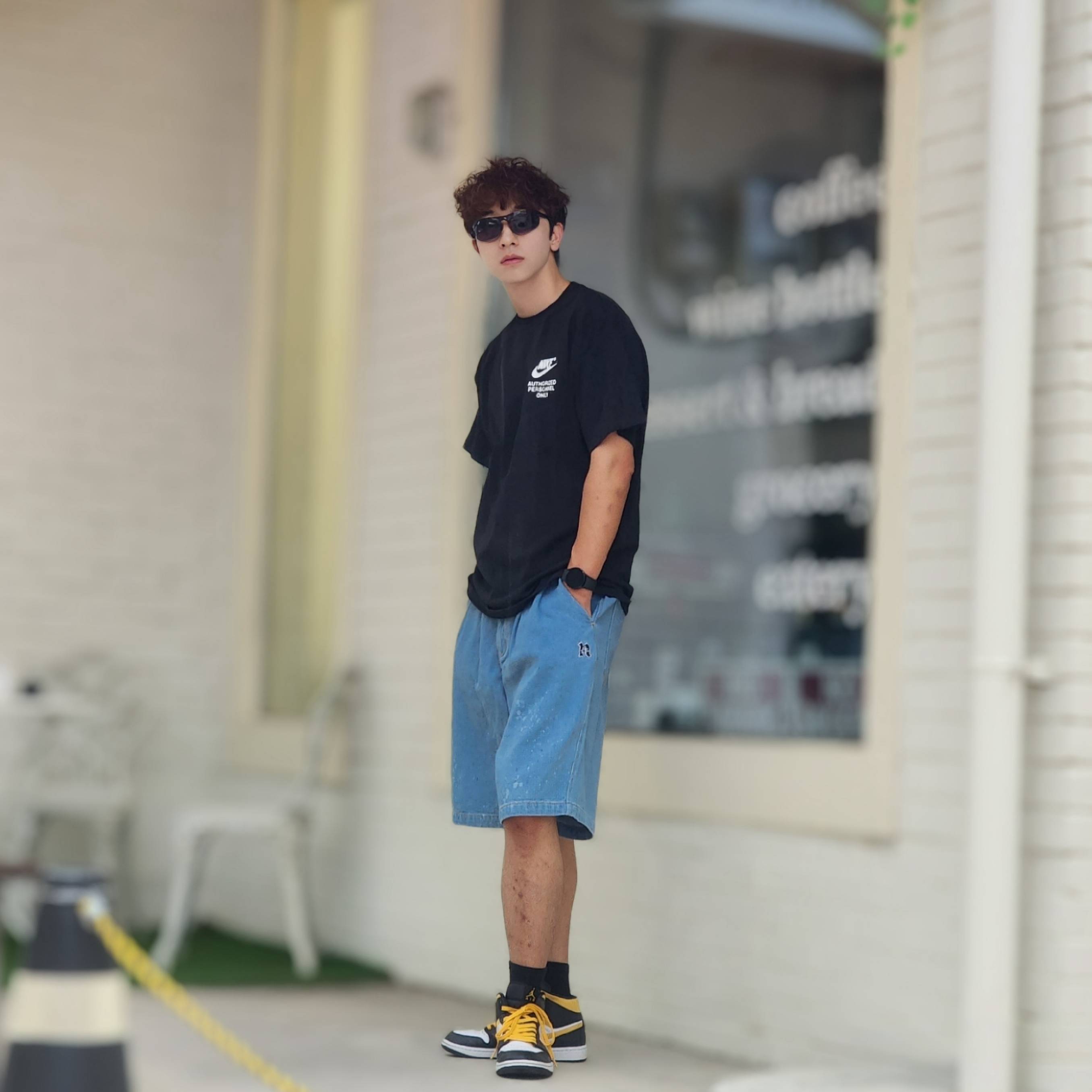 Nike NSW Authorized Personnel T-Shirt Black - Asia, Nike NSW Authorized Personnel T-Shirt Black - US/EU 착용 스타일 - 2