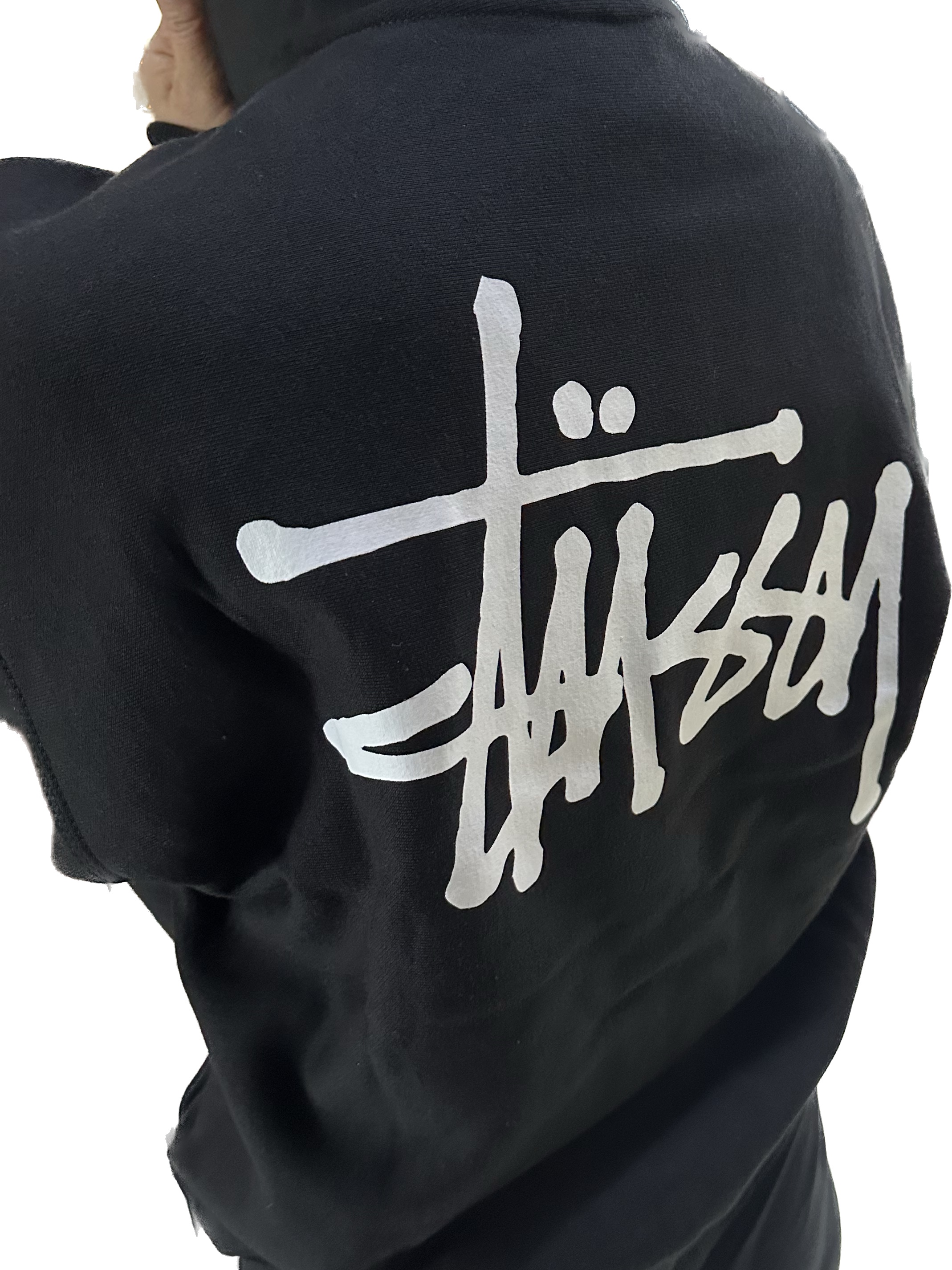 Stussy Basic Stussy Zip Hoodie Black 2023 착용 스타일