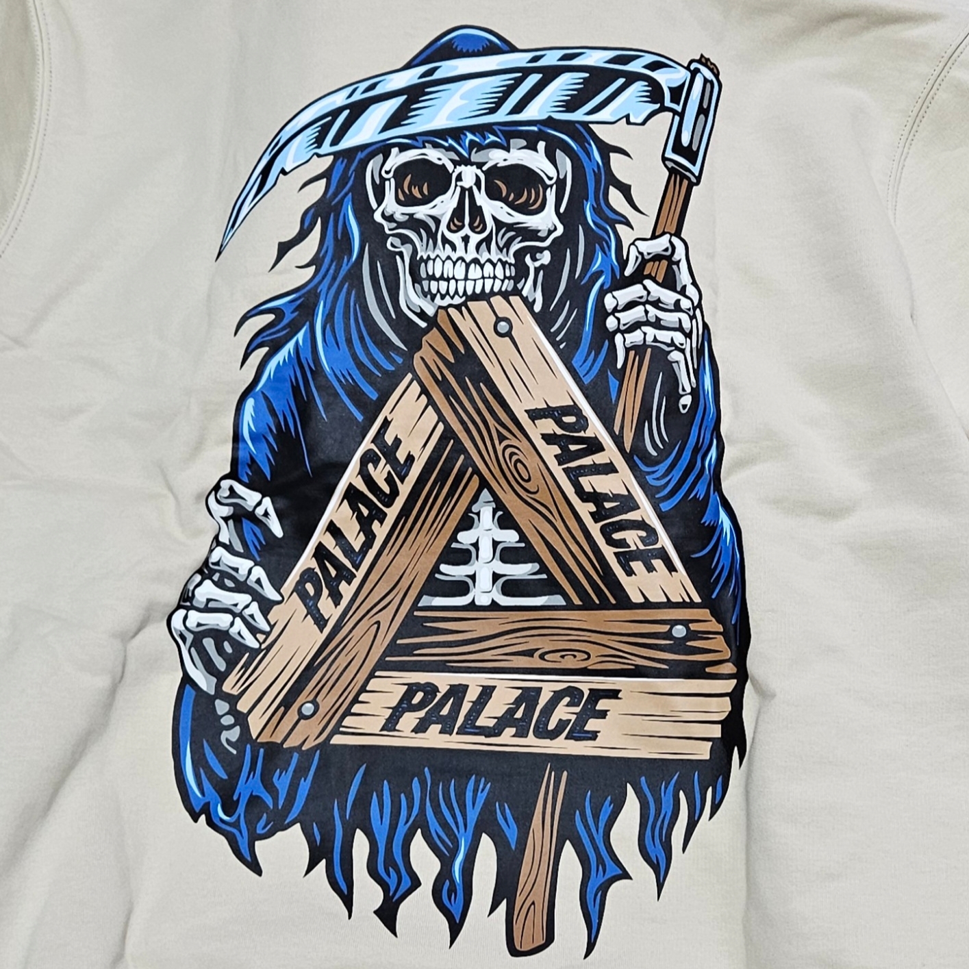Palace Reaper Hood Camel - 23FW 착용 스타일