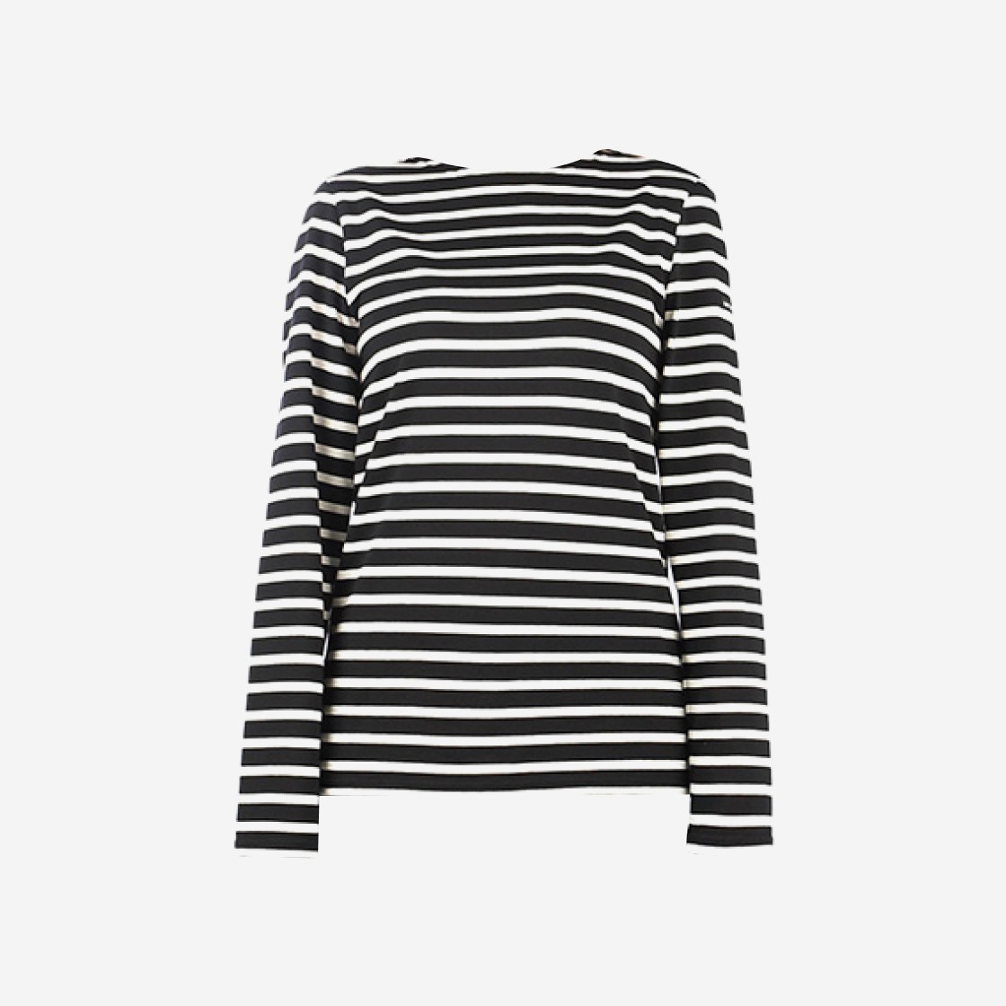 Saint James Minquiers Modern Striped Sailor Long Sleeve T-Shirt Noir Ecru 상세 이미지 1