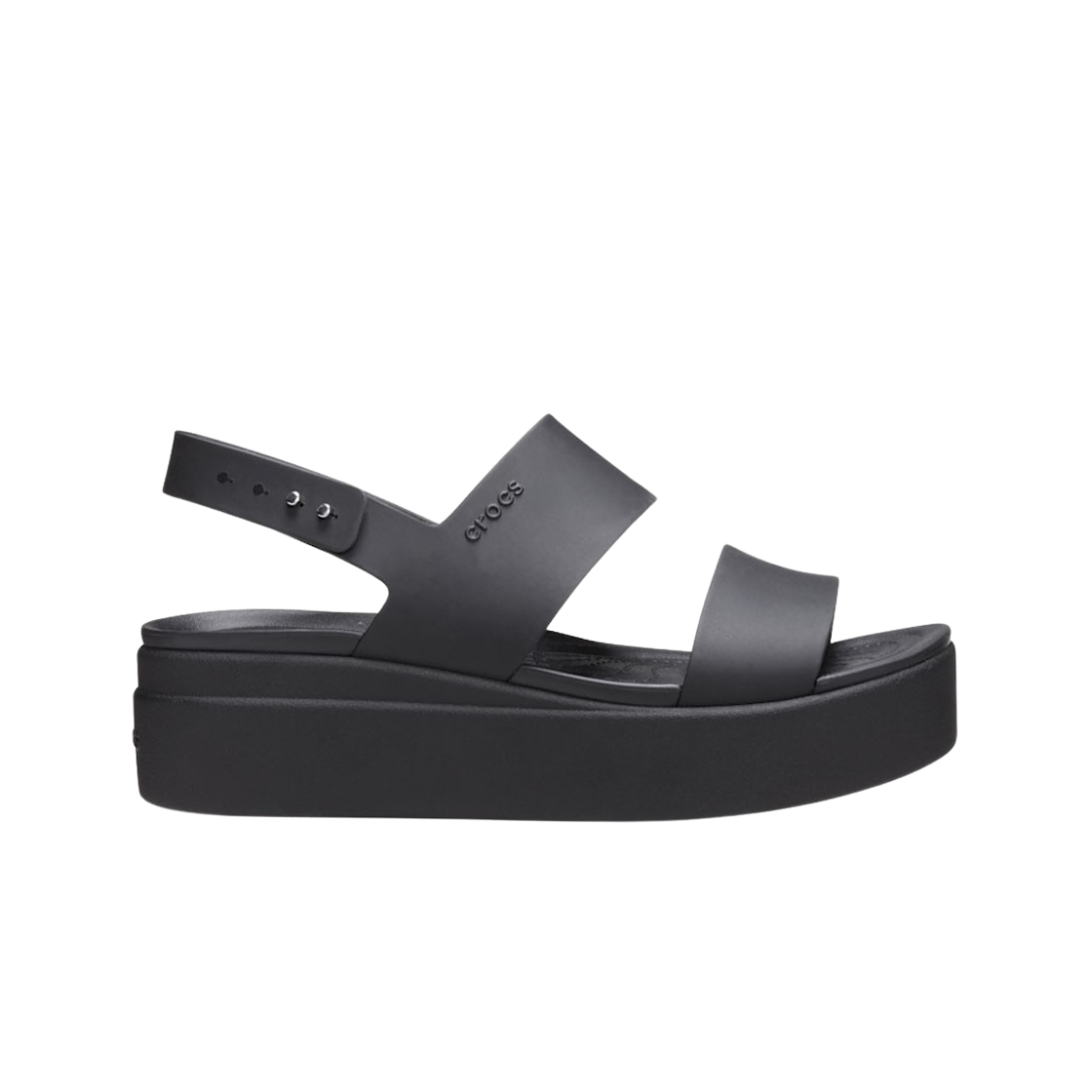 (W) Crocs Brooklyn Low Wedge Black 상세 이미지 1