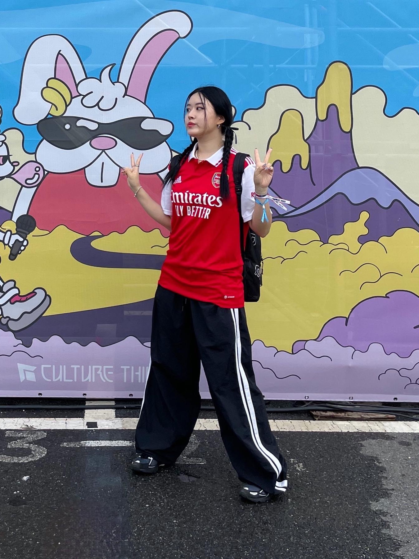 Adidas Arsenal 2022/23 Home Jersey Scarlet White - KR Sizing (Non Marking Ver.), Asics Gel-Venture 6 Carrier Grey 착용 스타일 - 1