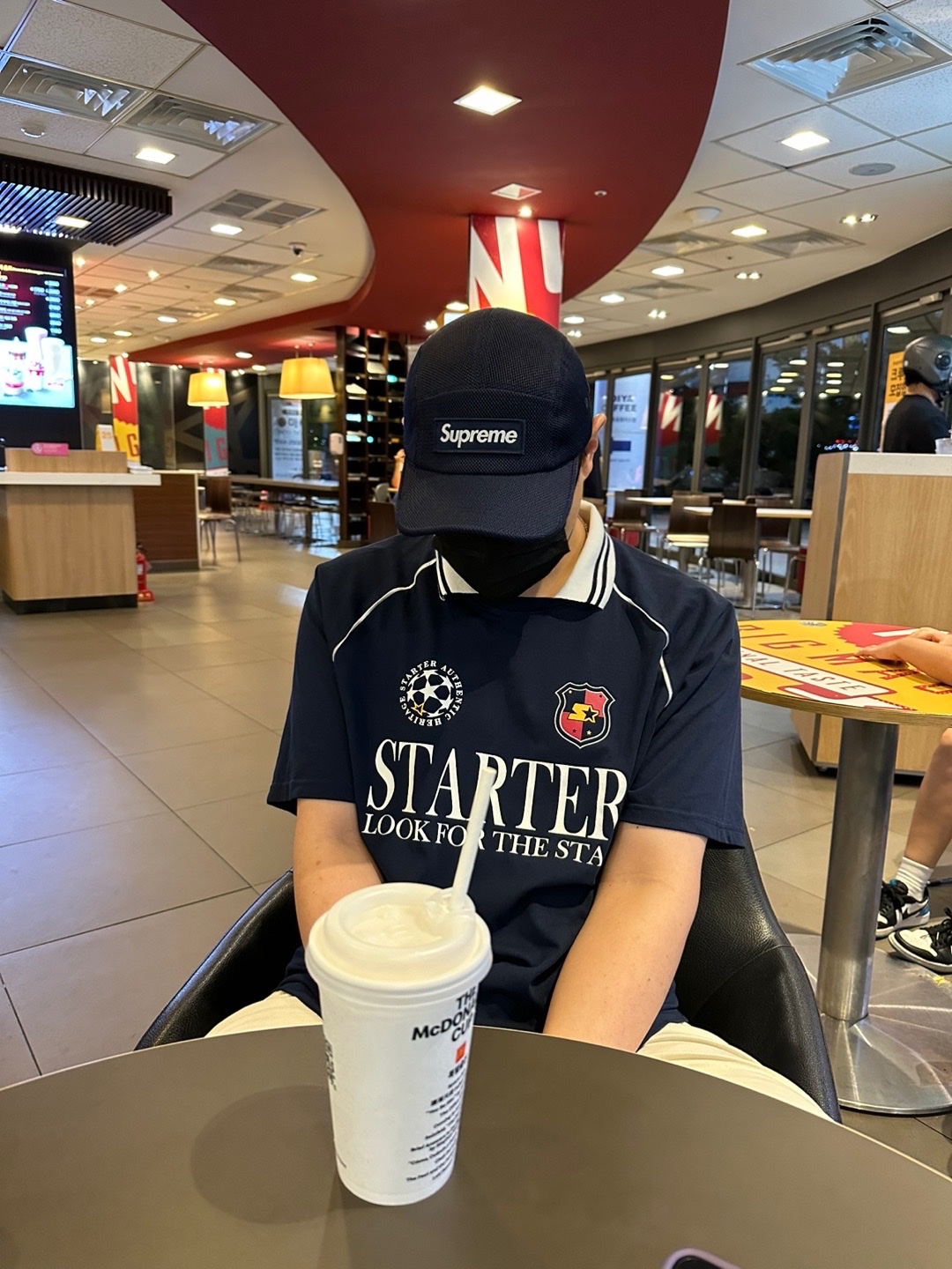 Supreme Mesh Cordura Camp Cap Navy - 23SS 착용 스타일