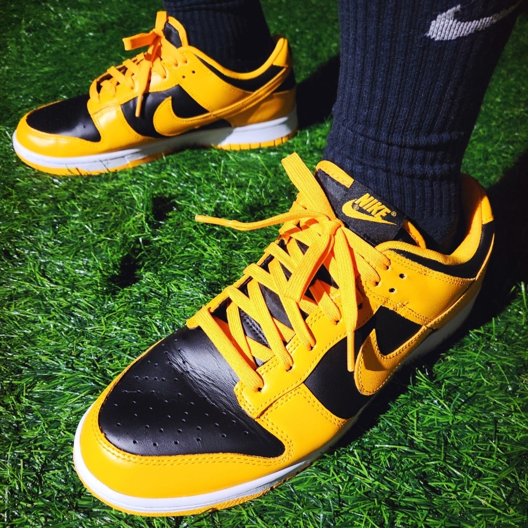 Nike Dunk Low Retro Championship Goldenrod 착용 스타일 - 5