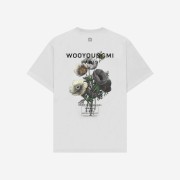 Wooyoungmi Flower Print Back Logo T-Shirt White - 23FW
