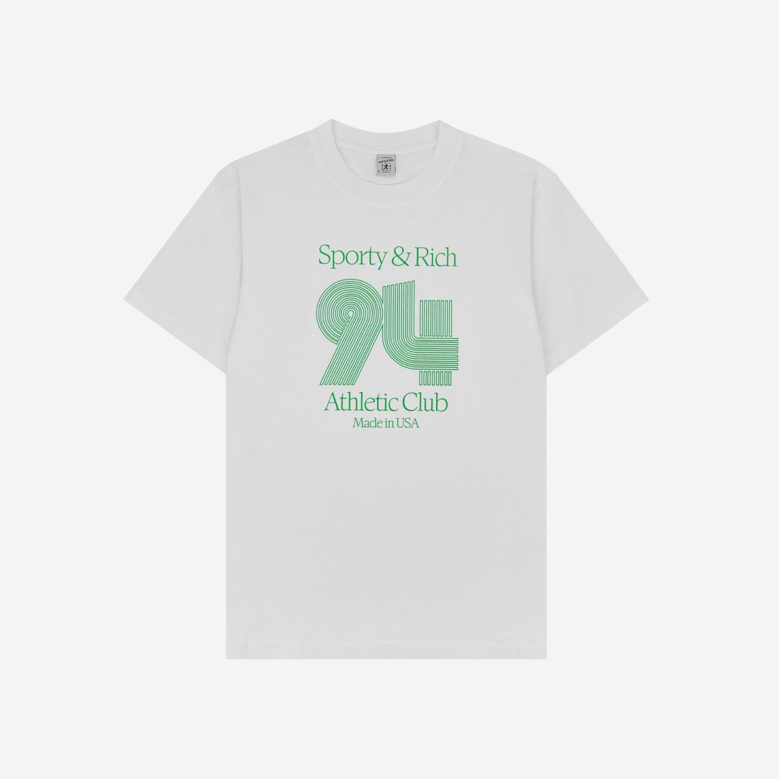 Sporty & Rich 94 Athletic Club T-Shirt White Verde 상세 이미지 1