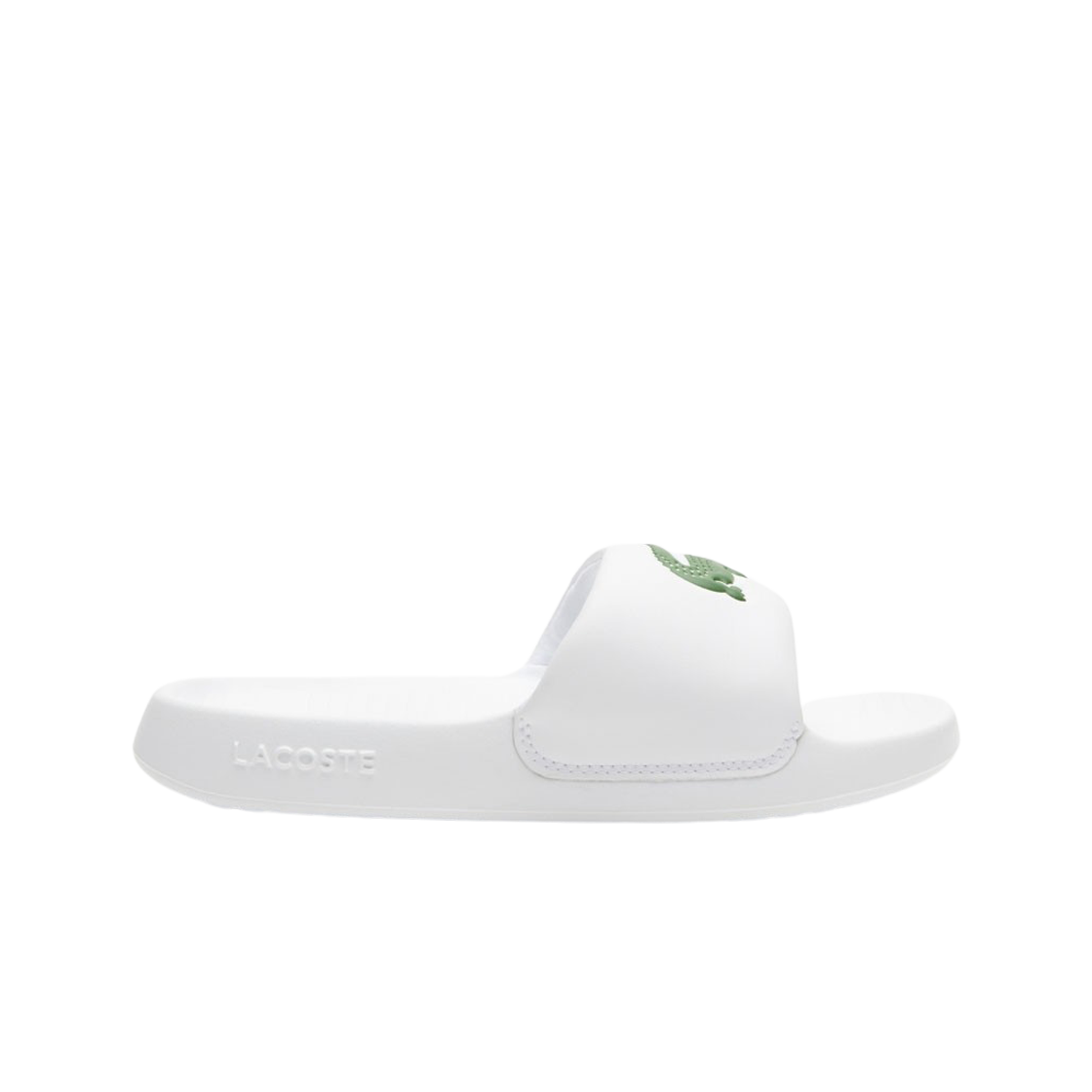 (W) 라코스테 크로커 1.0 슬라이드 화이트 그린((W) Lacoste Croco 1.0 Slides White Green) - 1