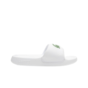 (W) Lacoste Croco 1.0 Slides White Green