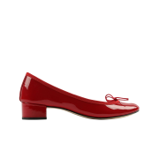 (W) Repetto Camille Calfskin Leather Ballerinas Flammy Red
