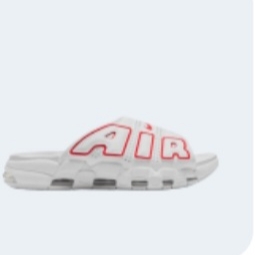 Nike Air More Uptempo Slide White University Red 착용 스타일