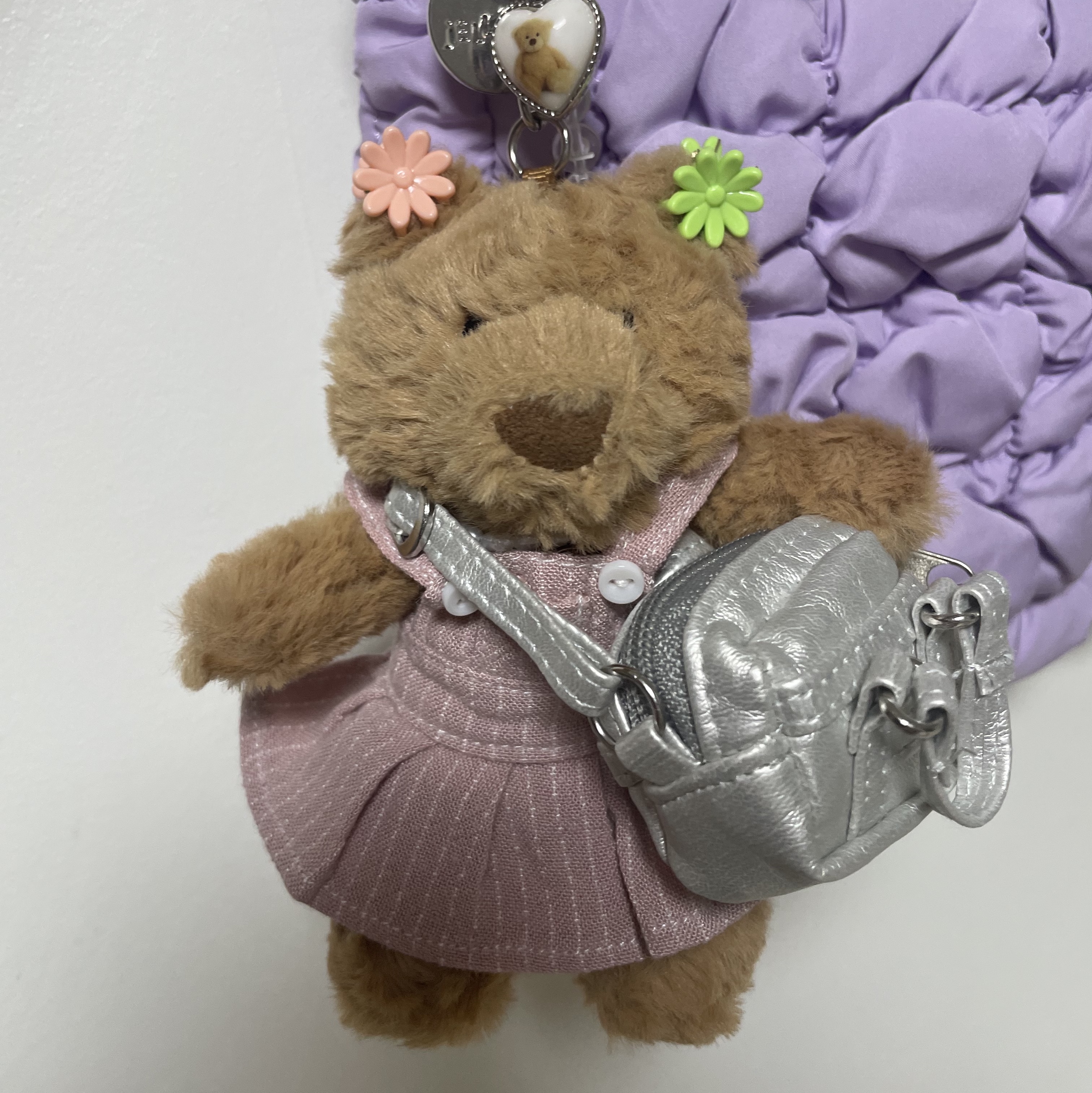 COS Quilted Micro Bag Purple 착용 스타일