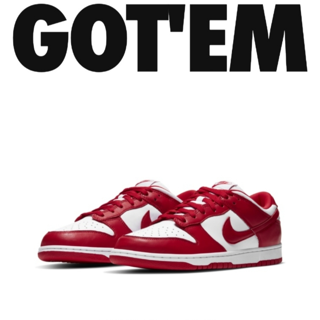 Nike Dunk Low SP White and University Red 2023 착용 스타일