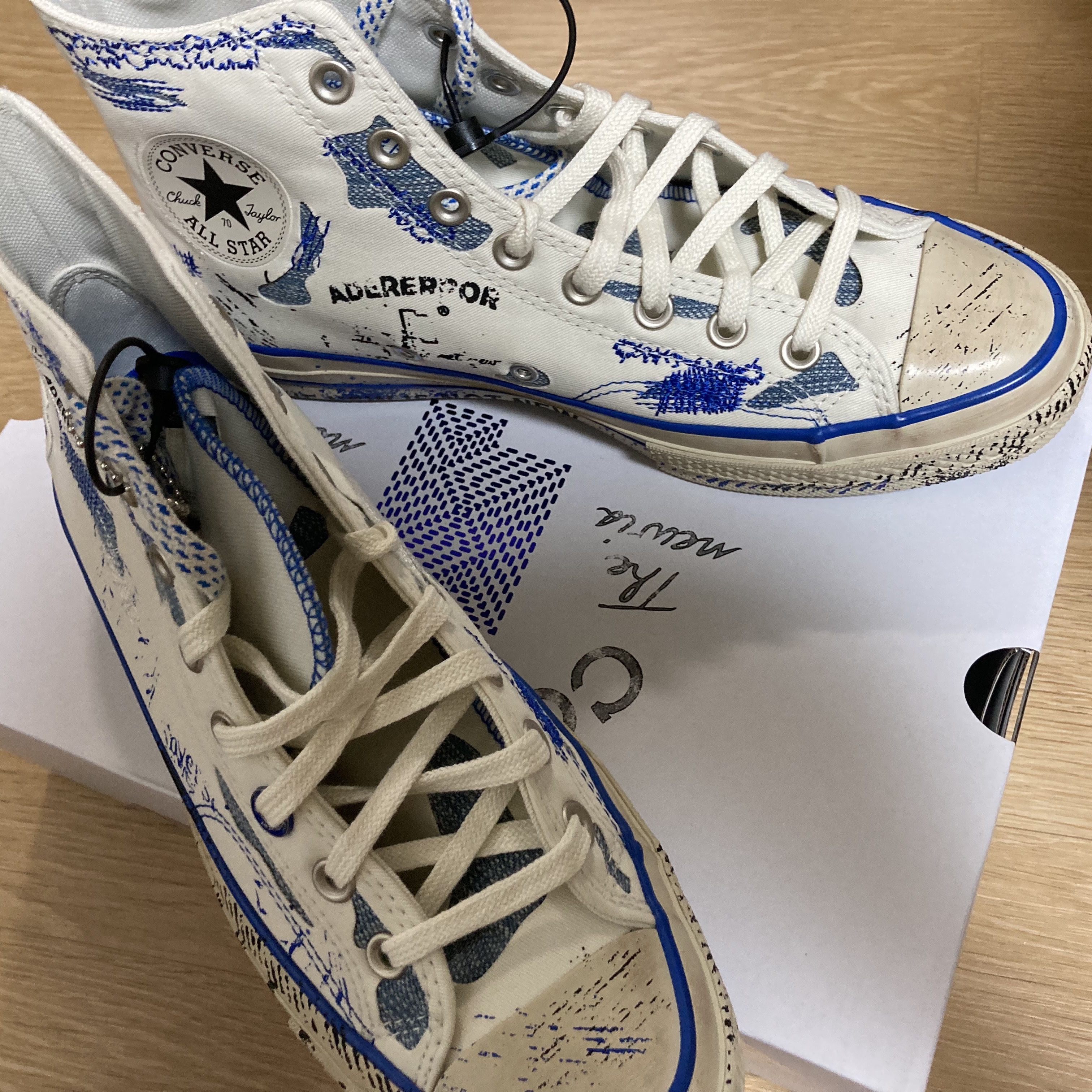 Converse x Ader Error Chuck 70 High White 착용 스타일