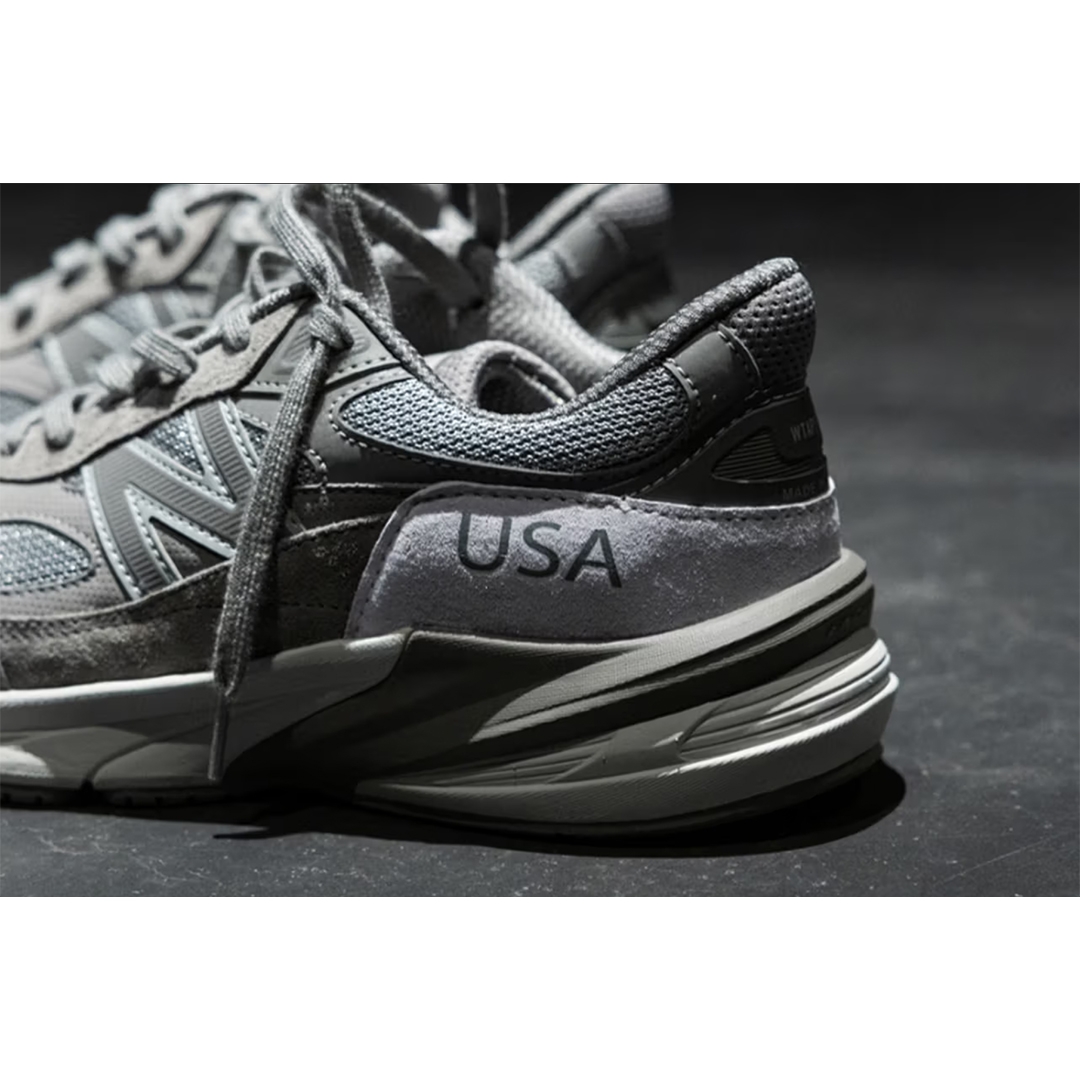 New Balance x WTAPS 990v6 Made in USA Moon Mist Mirage Gray 착용 스타일 - 3