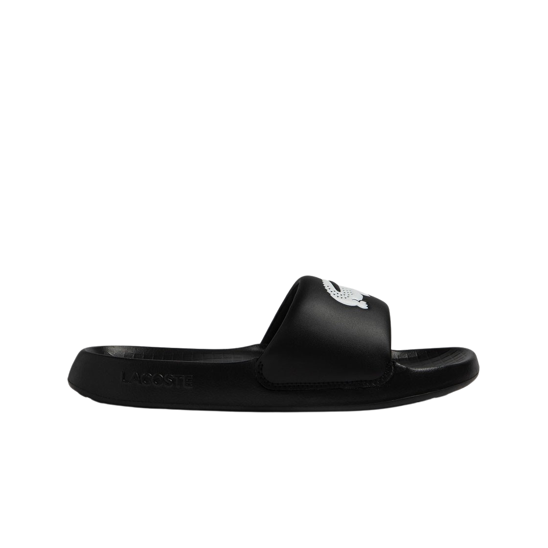 (W) 라코스테 크로커 1.0 슬라이드 블랙 화이트((W) Lacoste Croco 1.0 Slides Black White) - 1