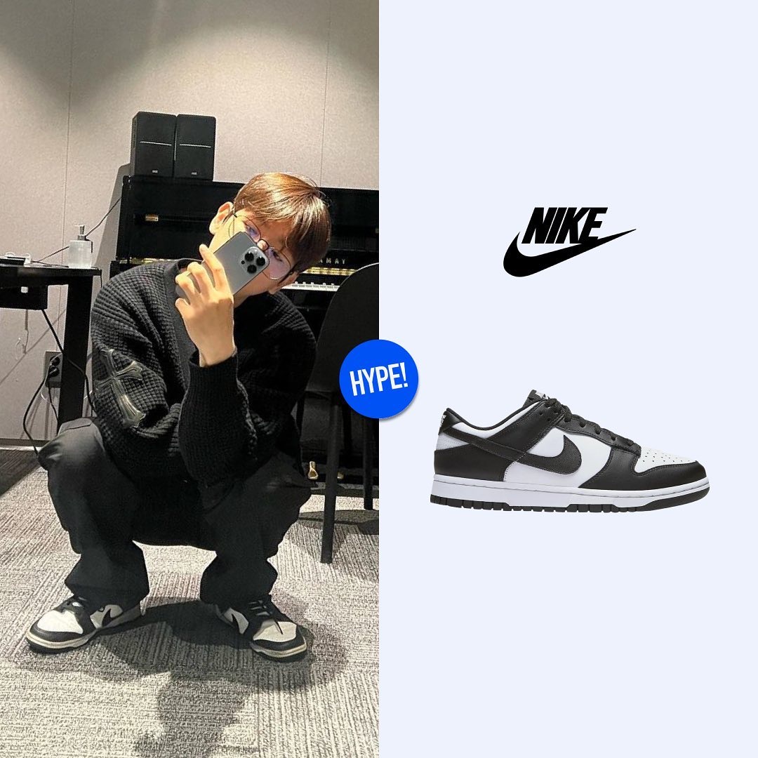 Nike Dunk Low Retro Black, Adidas Campus 00s Core Black Cloud White 착용 스타일 - 2