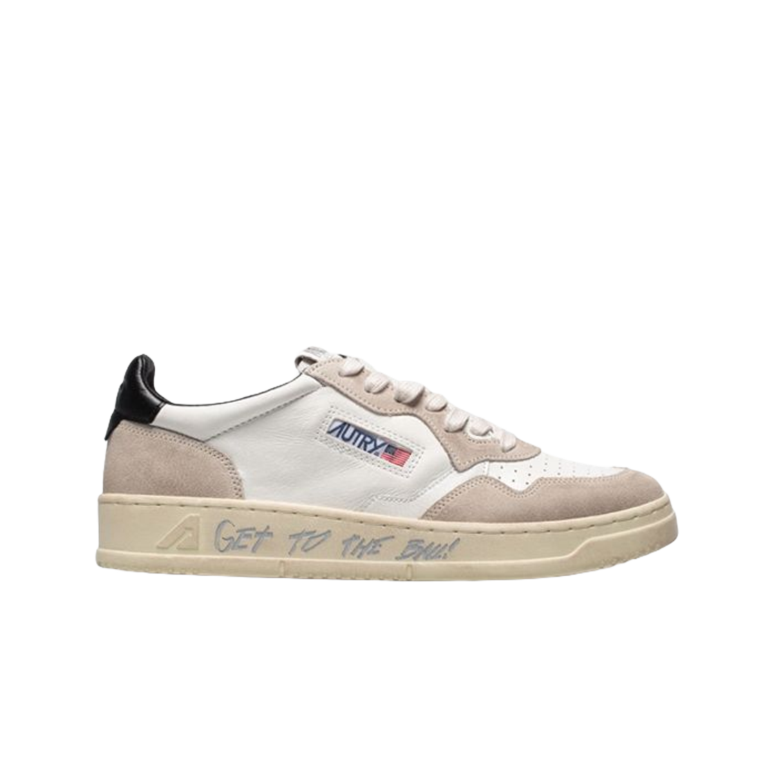 오트리 메달리스트 로우 레더 스니커즈 화이트 드로우 실버(Autry Medalist Low Leather Sneakers White Draw Silver) - 1