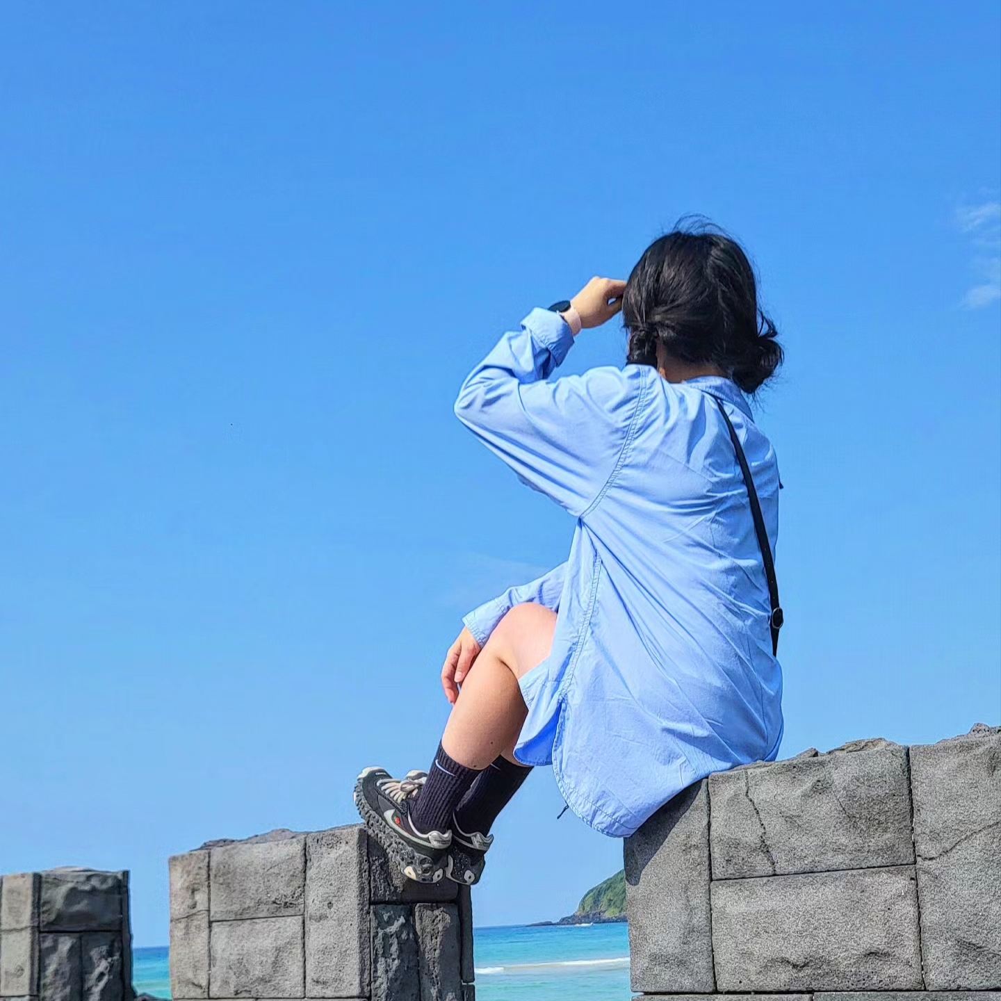 Nike x Undercover Overbreak SP Black, Zara x Ader Error Oversized Shirt Sky Blue 착용 스타일 - 3