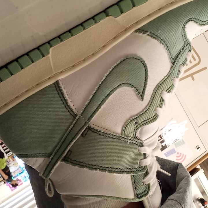 (W) Nike Dunk High 1985 Enamel Green 착용 스타일