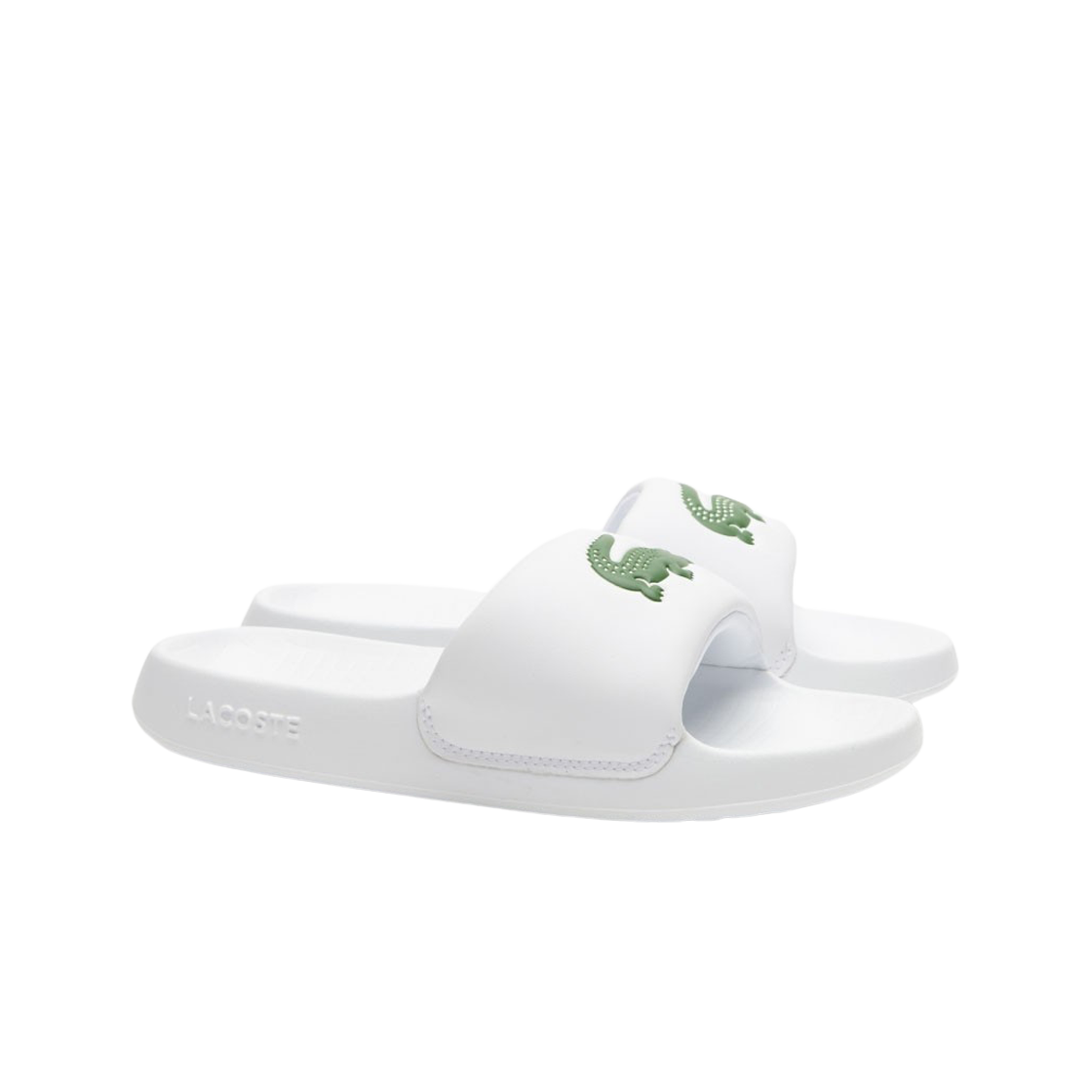 (W) 라코스테 크로커 1.0 슬라이드 화이트 그린((W) Lacoste Croco 1.0 Slides White Green) - 2