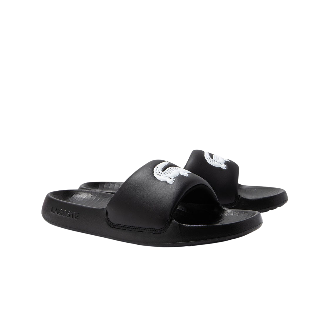(W) 라코스테 크로커 1.0 슬라이드 블랙 화이트((W) Lacoste Croco 1.0 Slides Black White) - 2