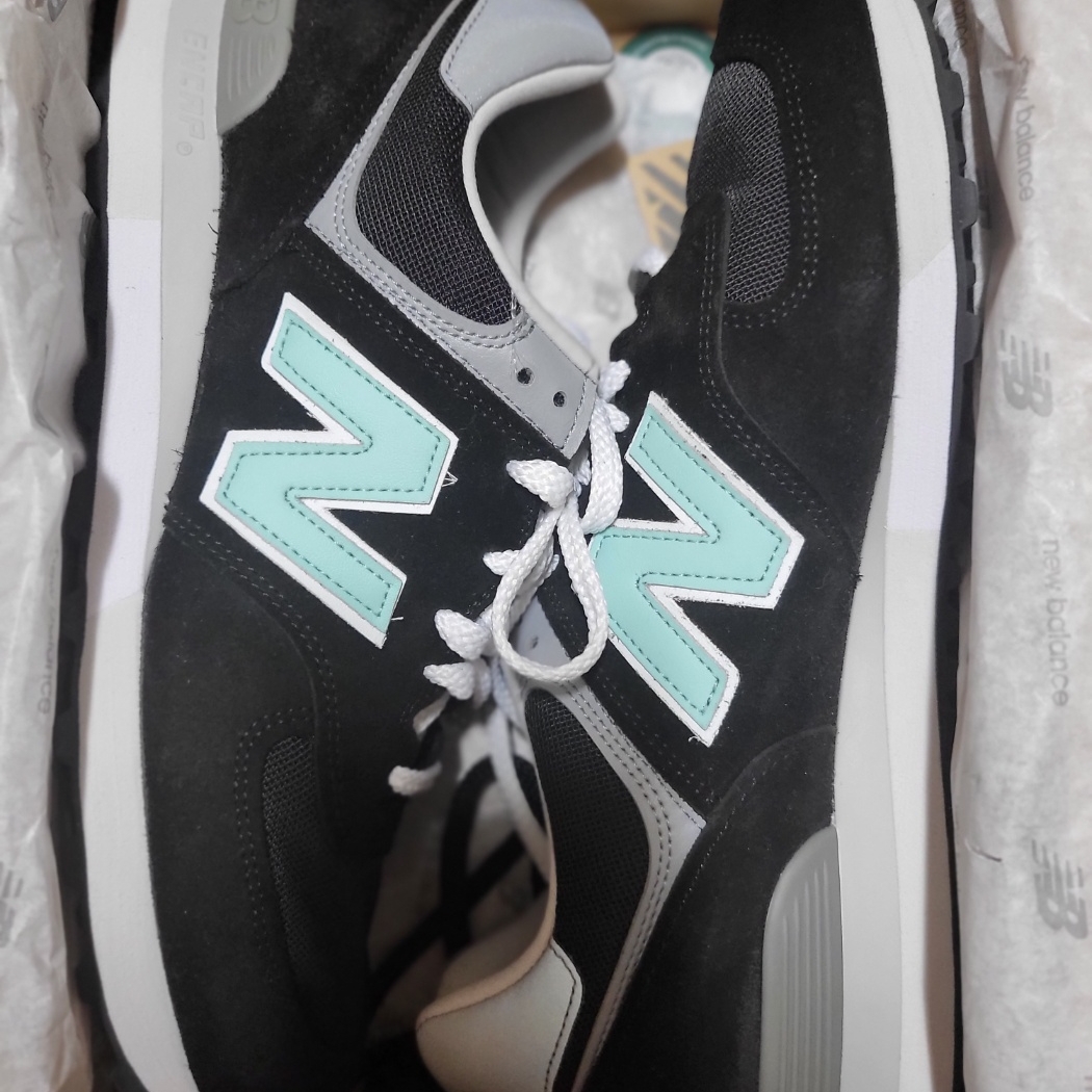 New Balance x Studio FY7 576 Made in UK Black Turquoise 착용 스타일