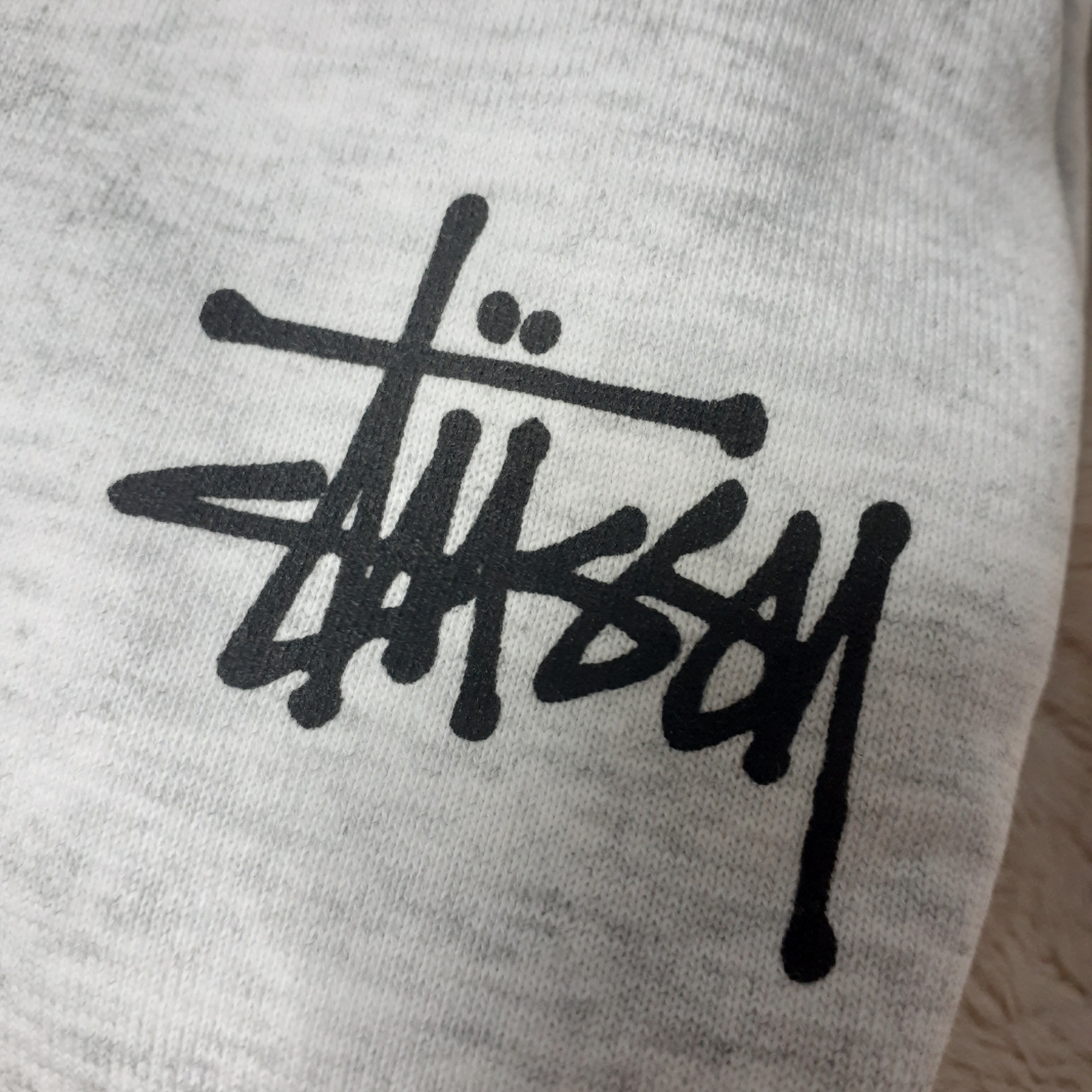 Stussy Basic Stussy Zip Hoodie Ash Heather 2021 착용 스타일