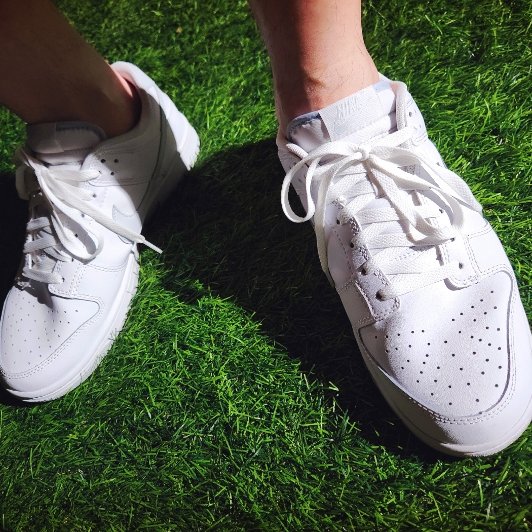 Nike Dunk Low Retro White Pure Platinum 착용 스타일 - 4