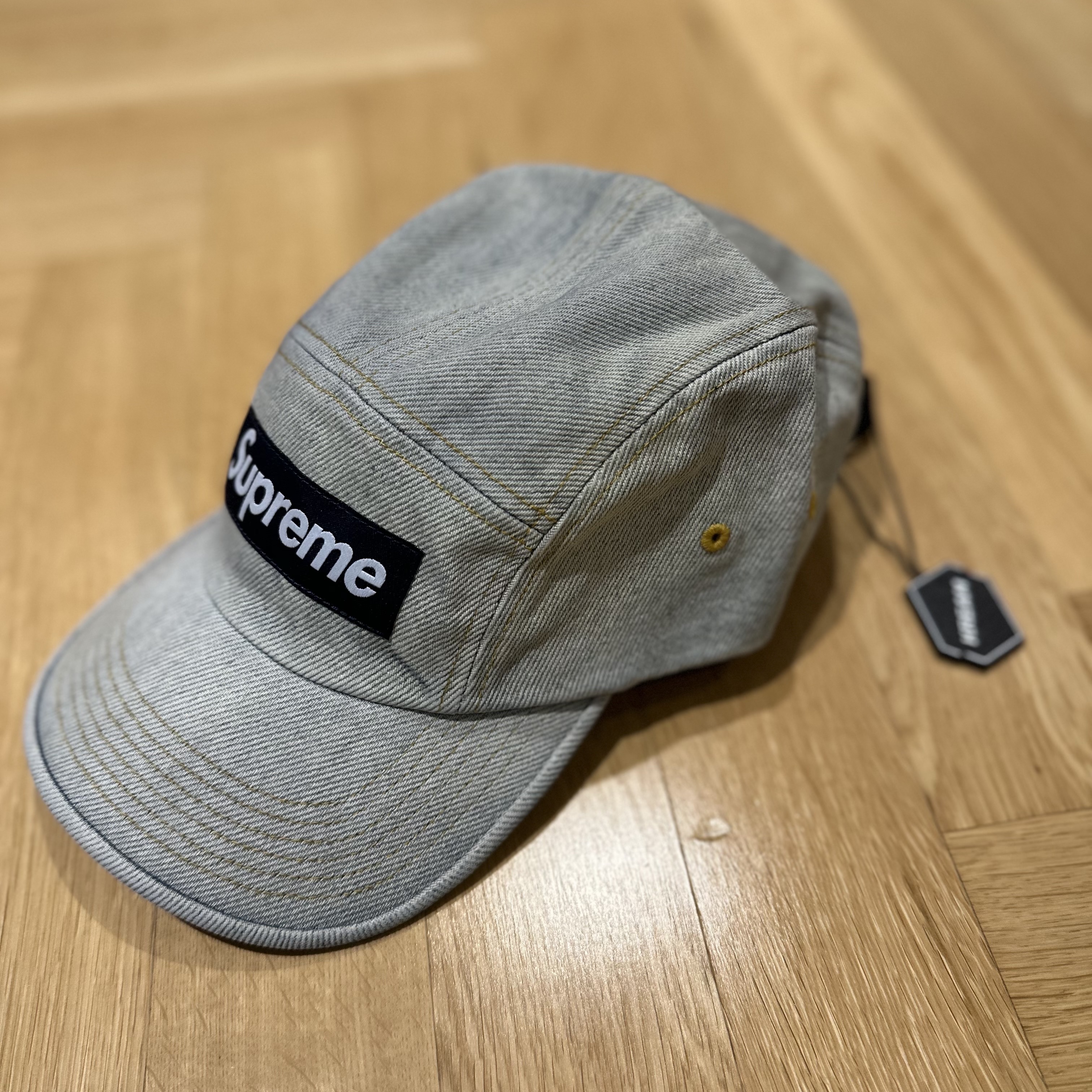 Supreme Denim Camp Cap Dirty Indigo - 23SS 착용 스타일