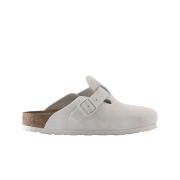 Birkenstock Boston Suede Leather Antique White- Narrow