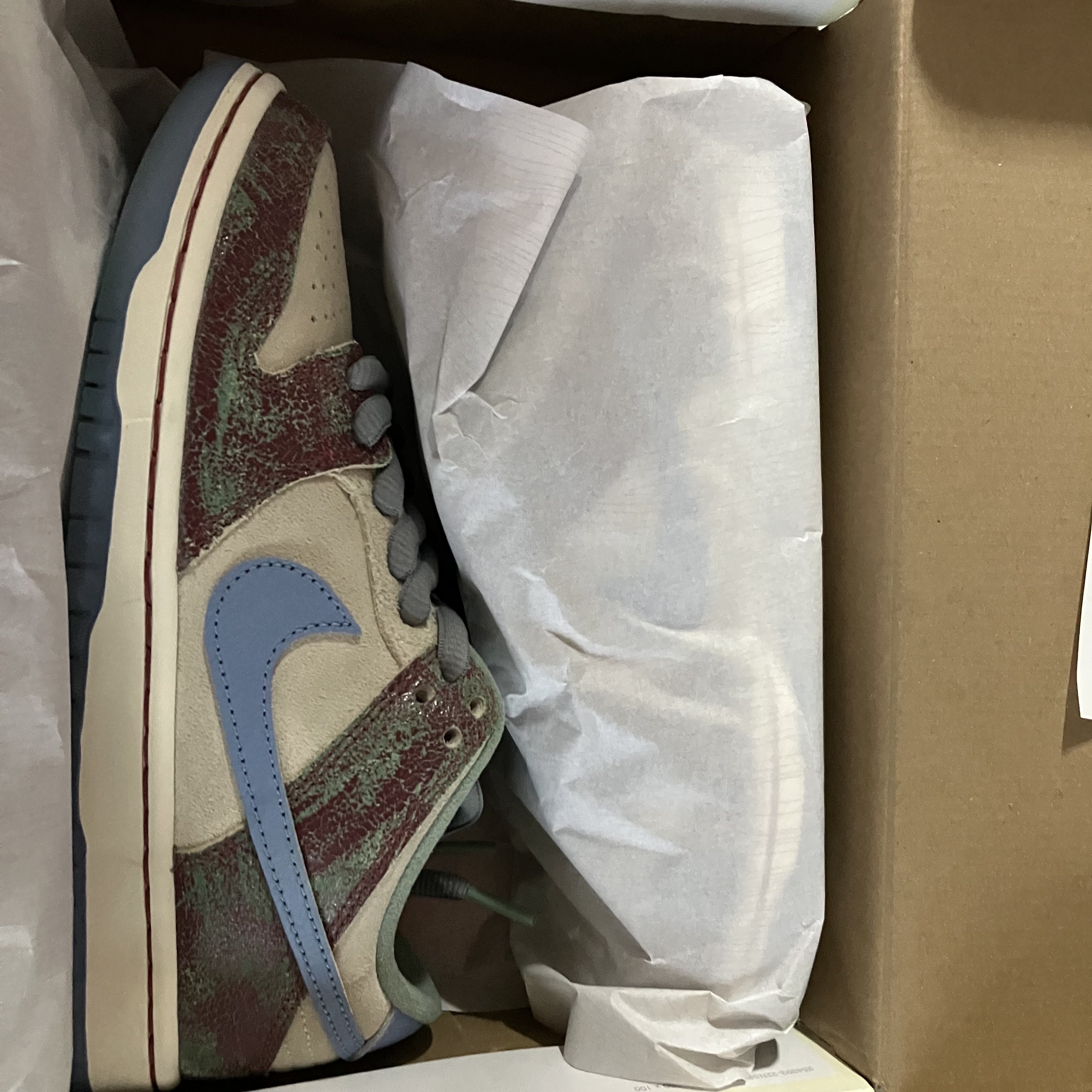 Nike x Crenshaw Skate Club SB Dunk Low Sail Light Blue Cedar 착용 스타일