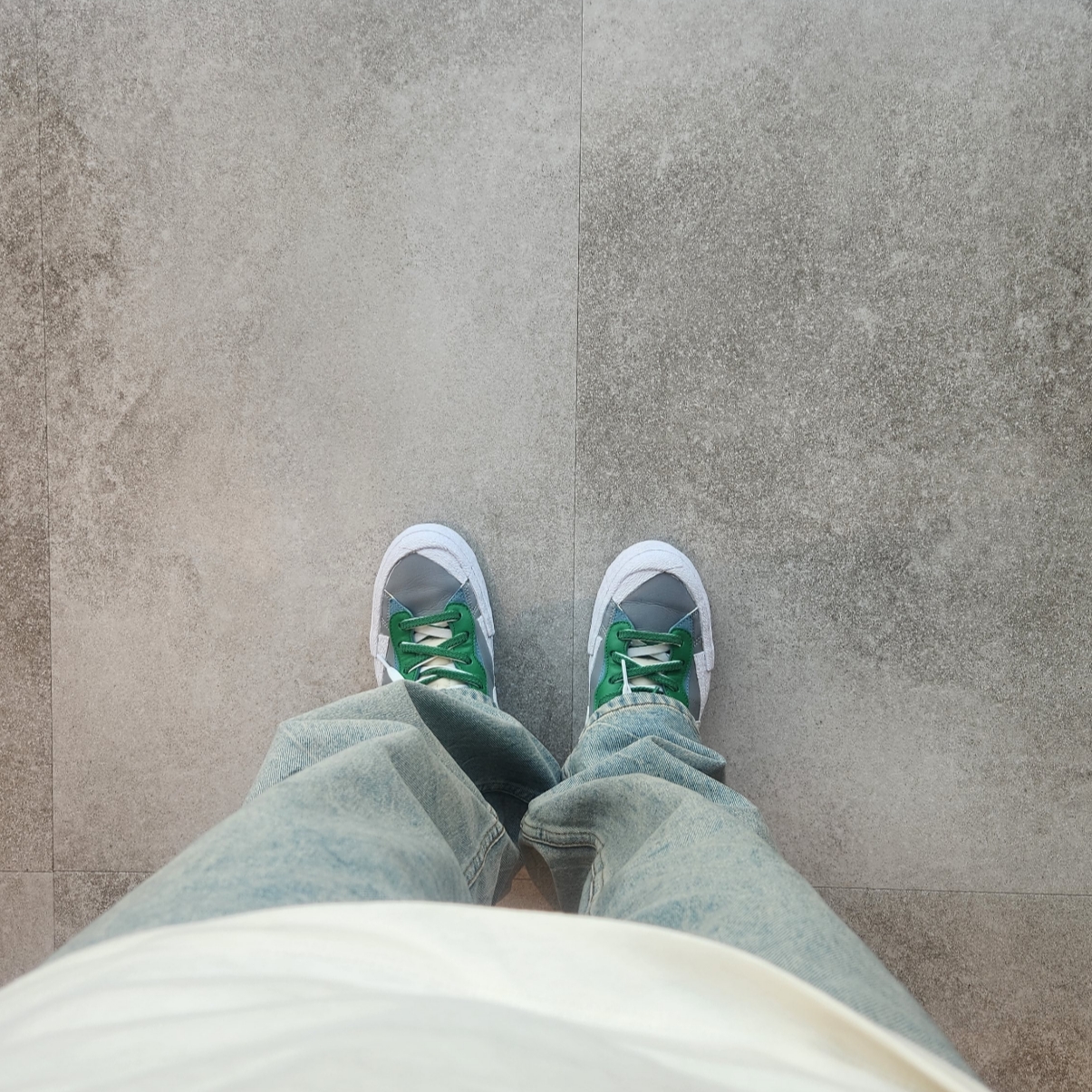 Nike x Sacai Blazer Low Classic Green 착용 스타일